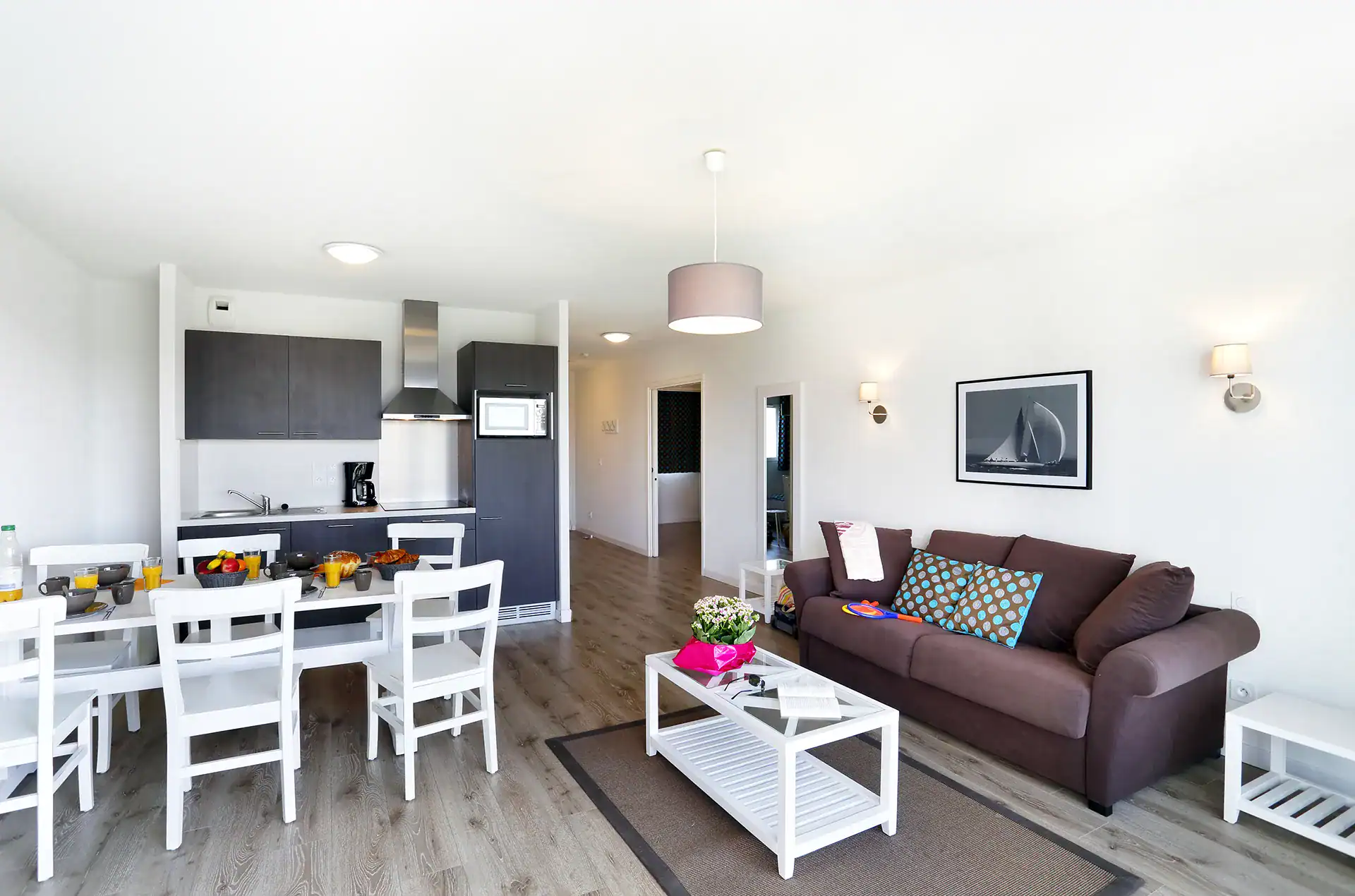 Example of an apartment in the Goélia Les Balcons Pêcheurs holiday residence in Mimizan
