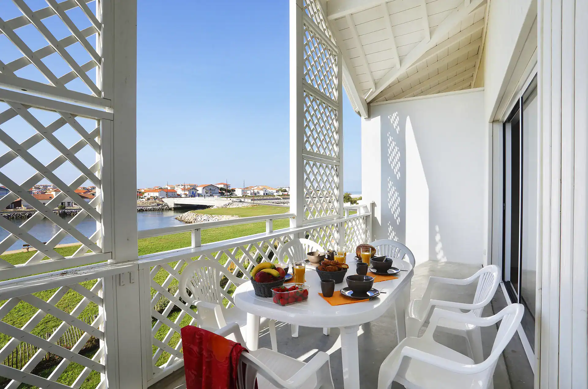 Example of a view from an apartment in the Goélia Les Balcons Pêcheurs holiday residence in Mimizan