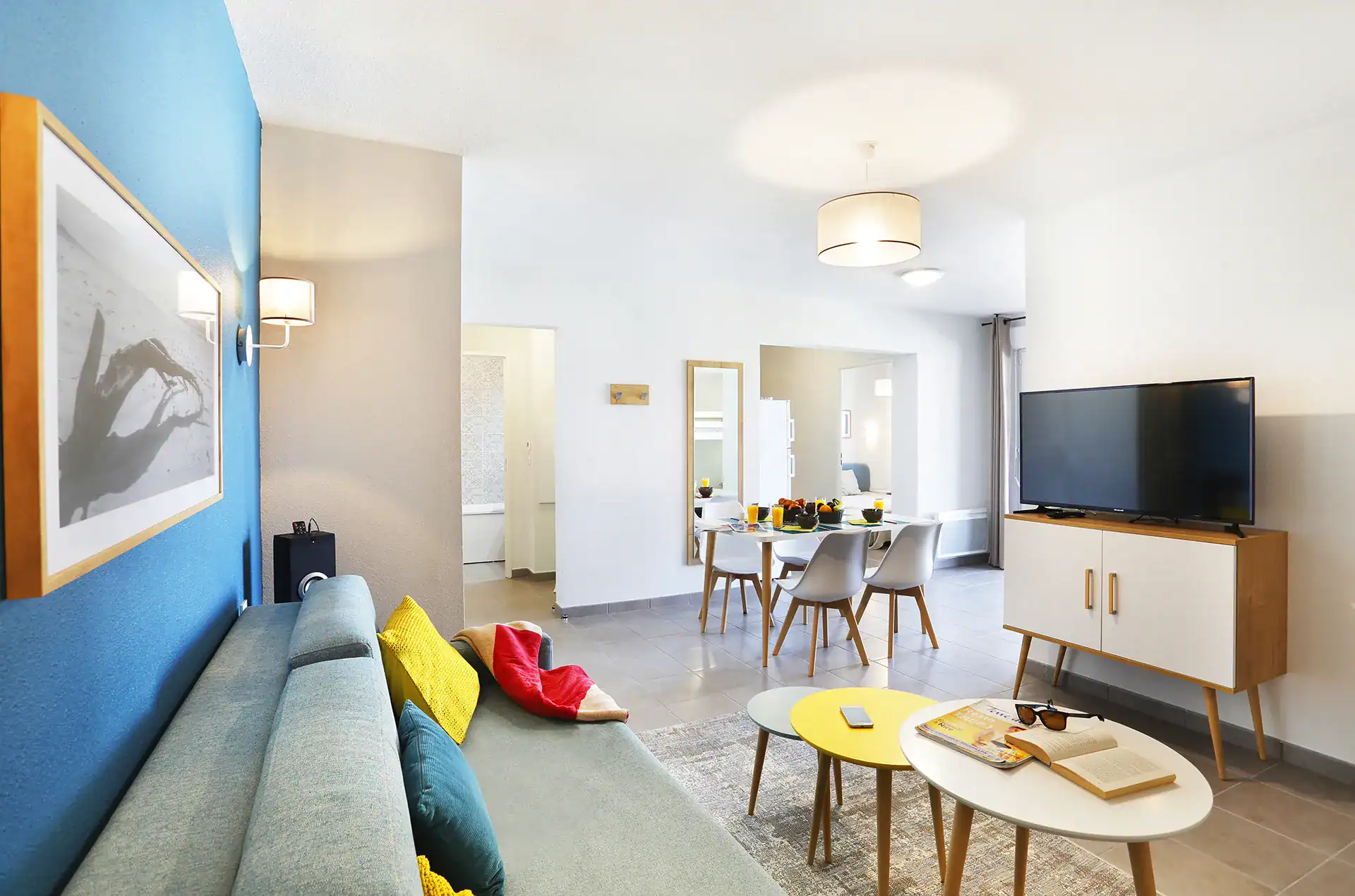 Example of accommodation at the Goélia holiday residence The beach market in Mimizan