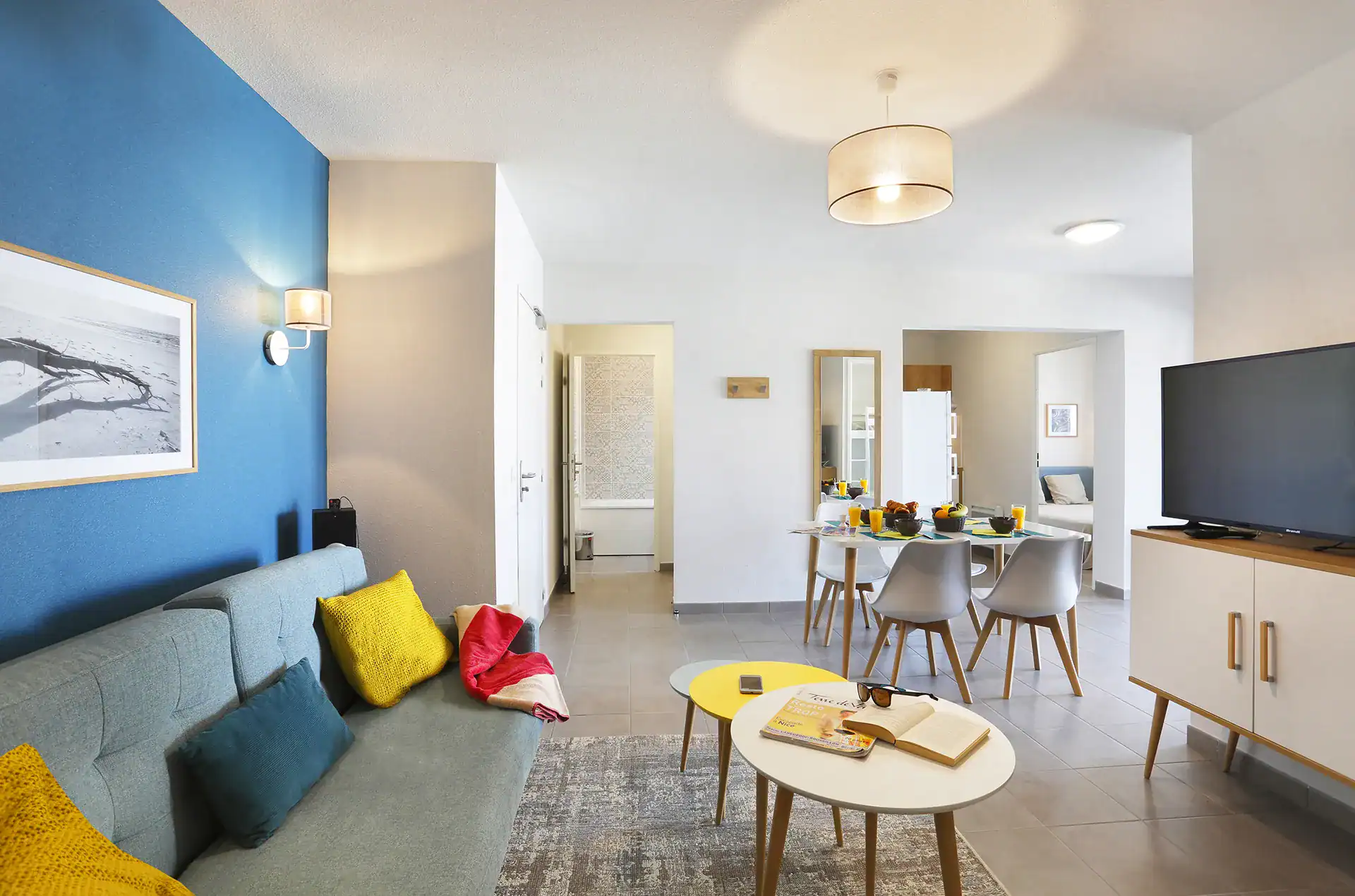Example of accommodation at the Goélia holiday residence The beach market in Mimizan