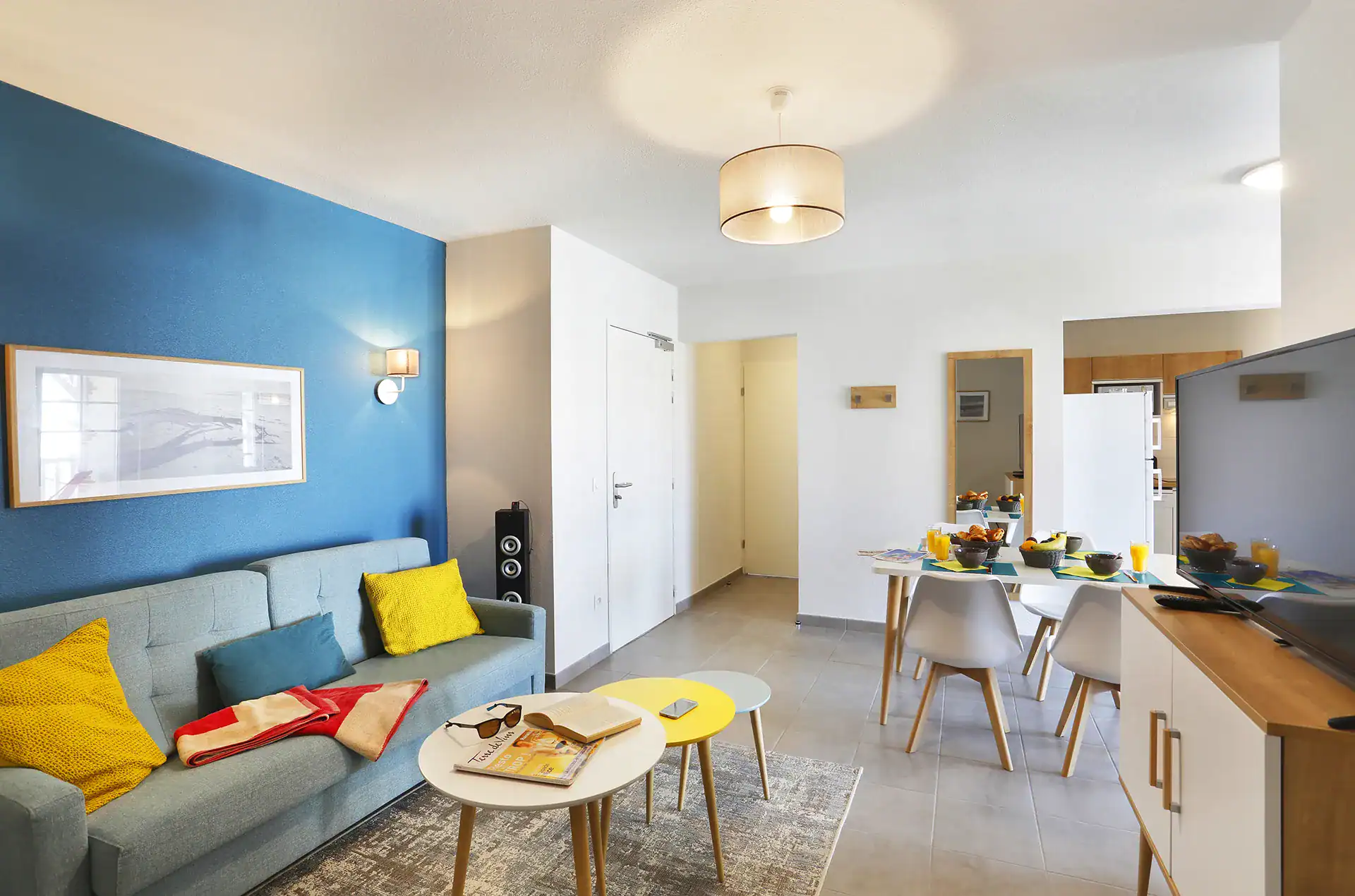 Example of accommodation at the Goélia holiday residence The beach market in Mimizan