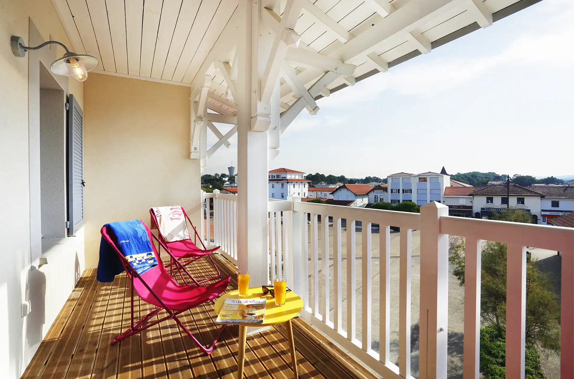 Example of a view of accommodation at the Goélia holiday residence The beach market in Mimizan