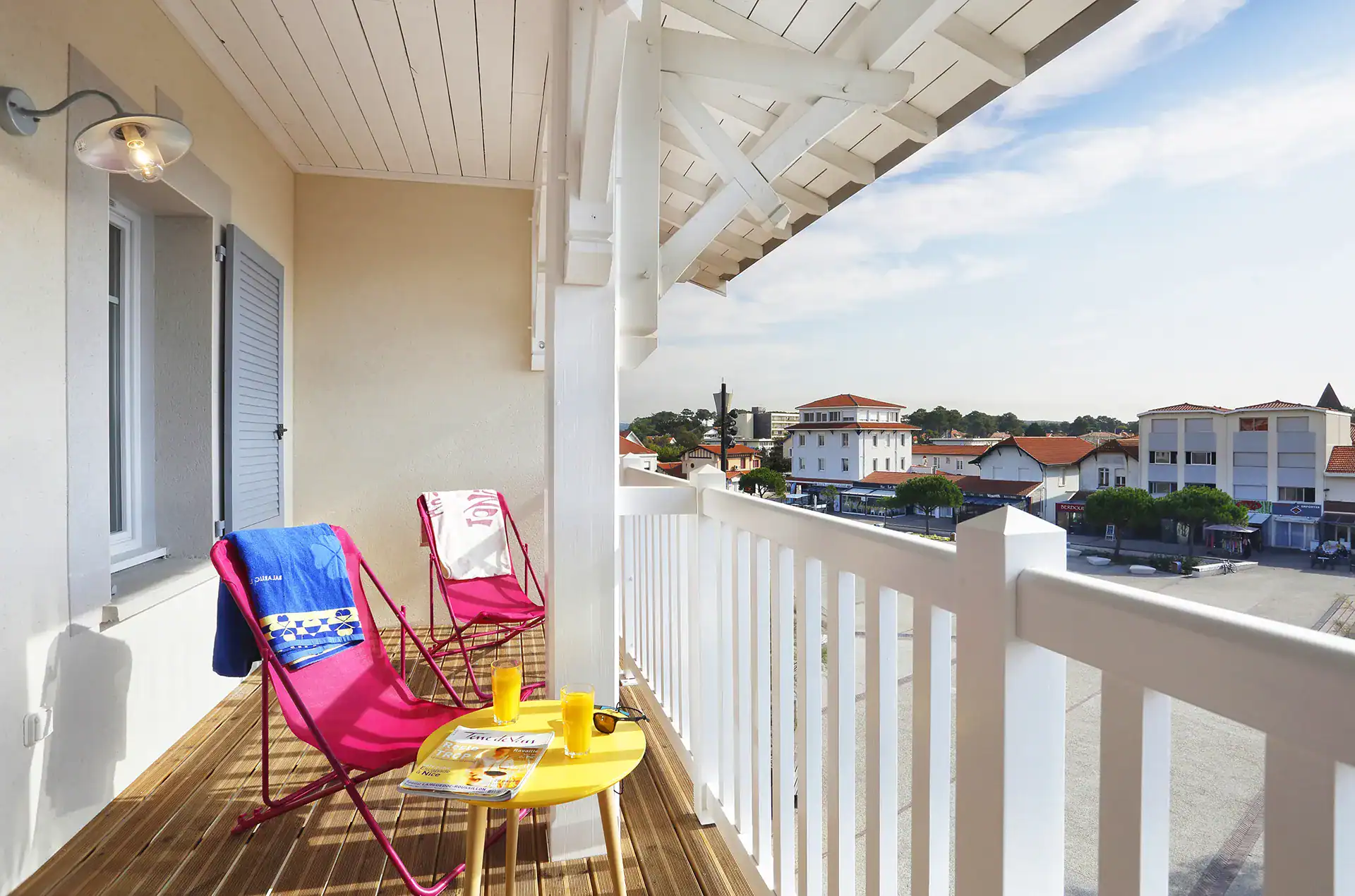 Example of a view of accommodation at the Goélia holiday residence The beach market in Mimizan