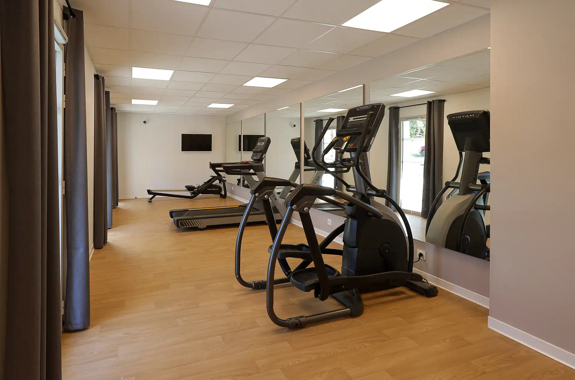 Fitness room  at the Goélia Le Domaine d'Uhaina holiday residence in Urrugne in the Basque Country