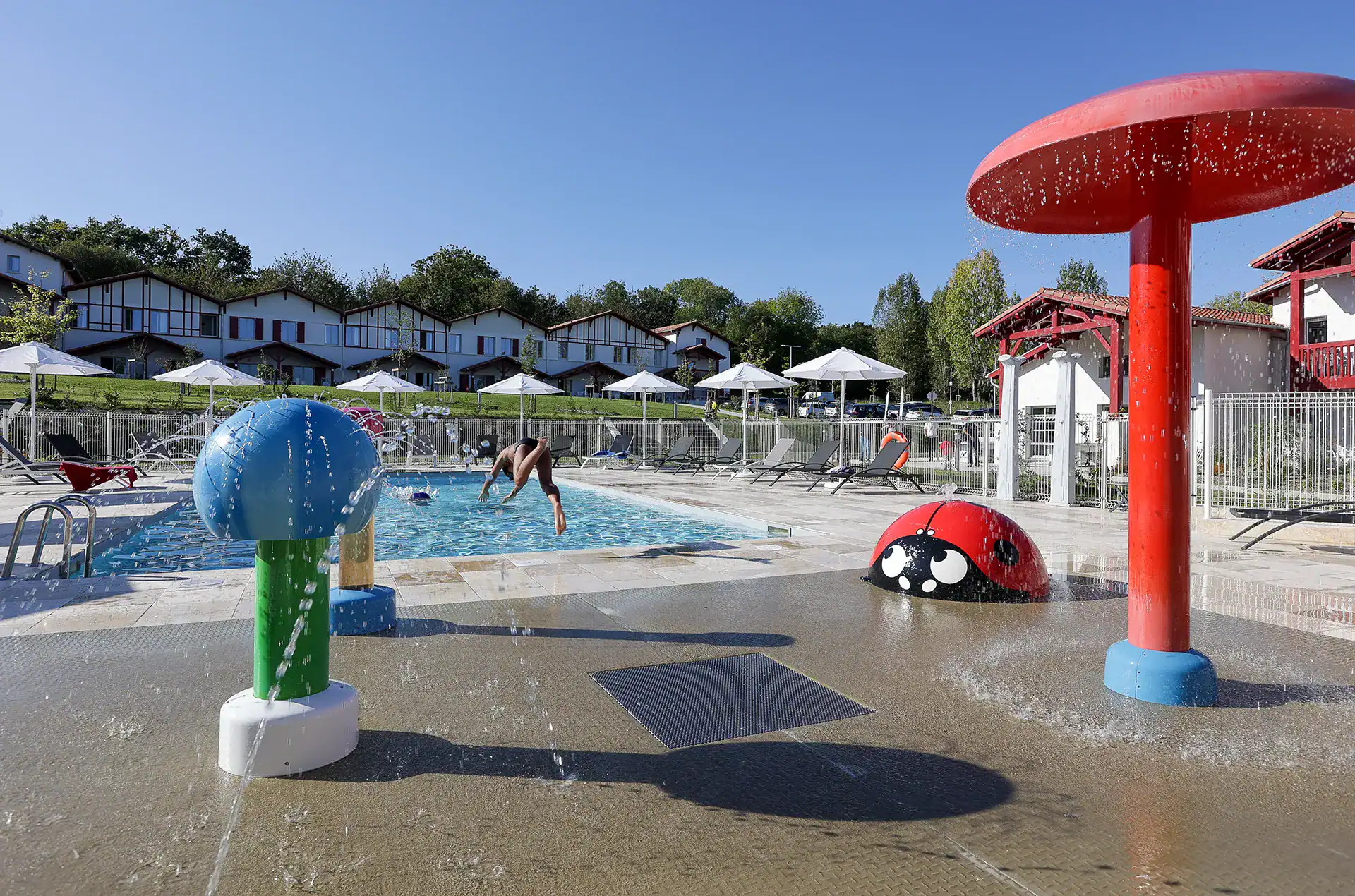 Children's pool at the Goélia Le Domaine d'Uhaina holiday residence in Urrugne in the Basque Country