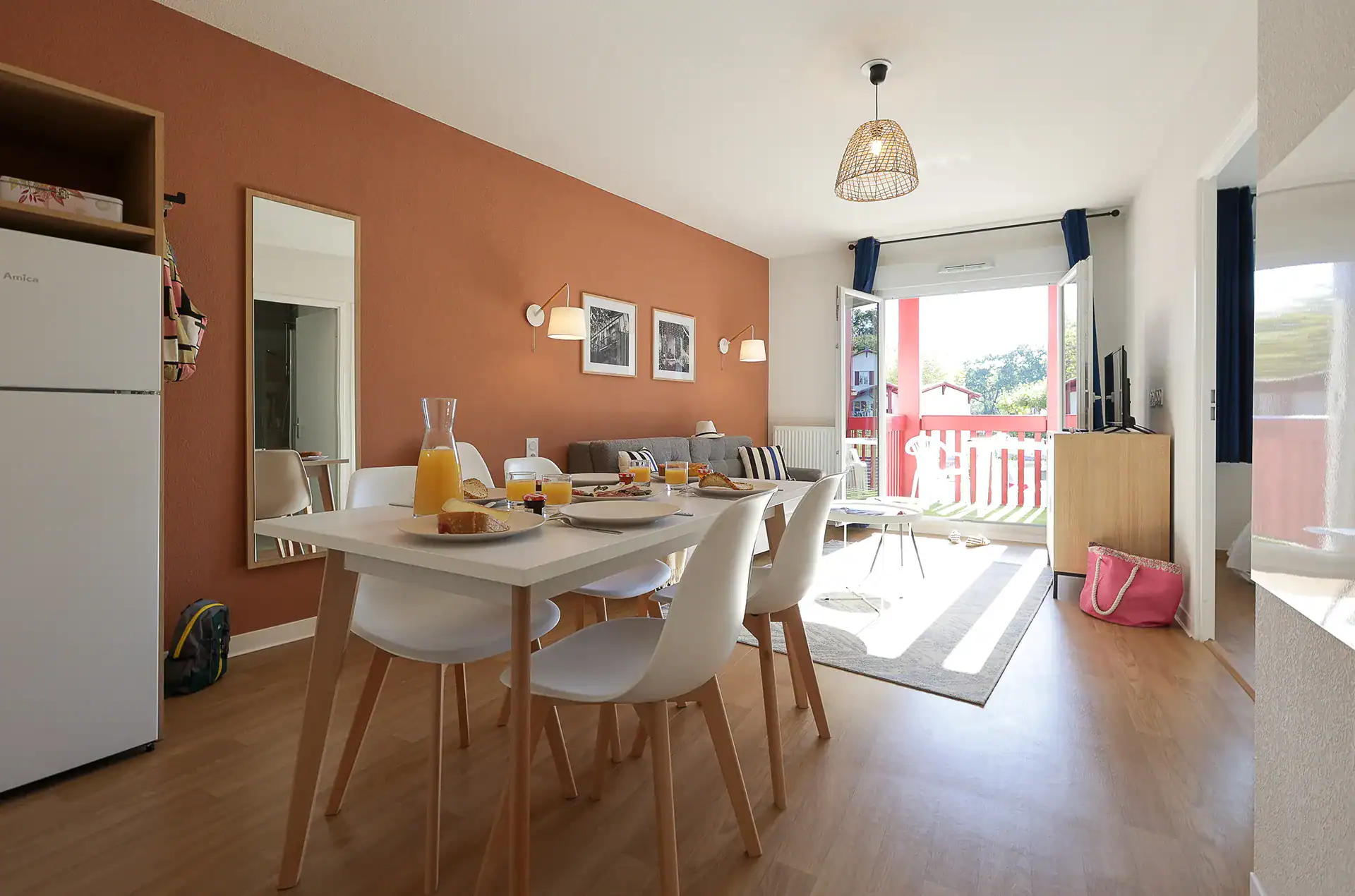 Example of the interior of accommodation at the Goélia Le Domaine d'Uhaina holiday residence in Urrugne in the Basque Country
