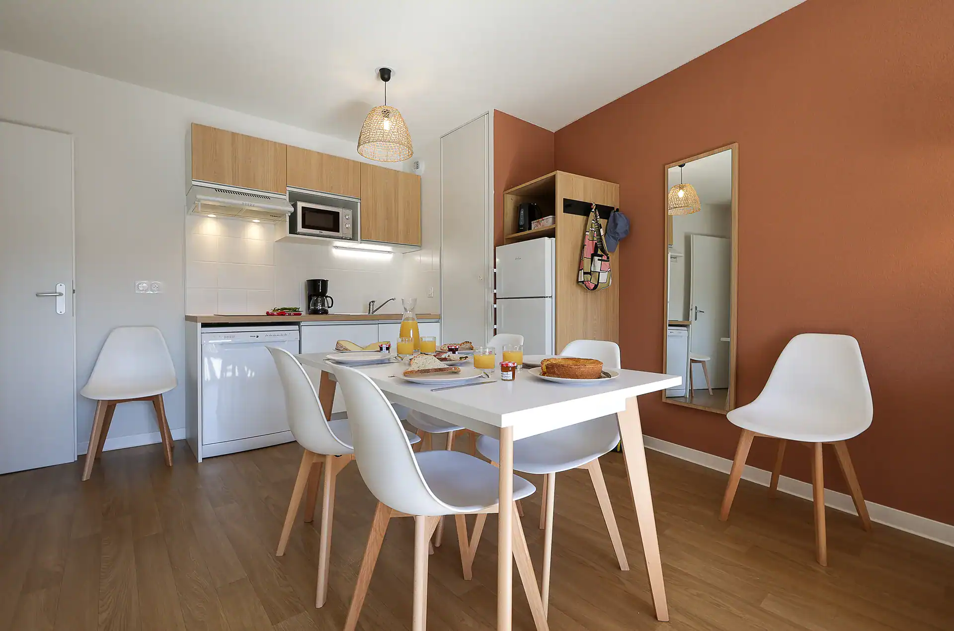 Example of the interior of accommodation at the Goélia Le Domaine d'Uhaina holiday residence in Urrugne in the Basque Country