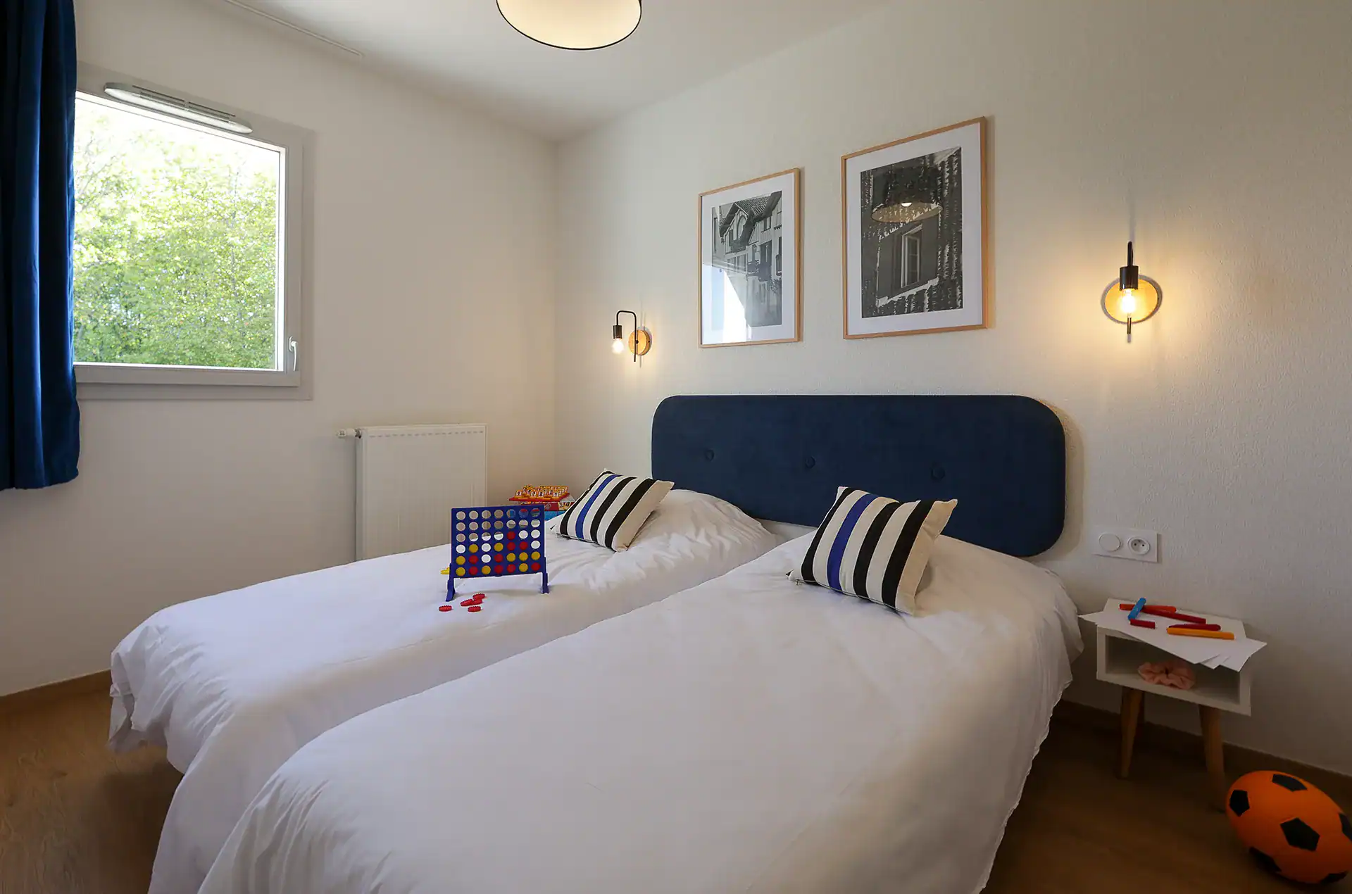 Example of a room of accommodation at the Goélia Le Domaine d'Uhaina holiday residence in Urrugne in the Basque Country