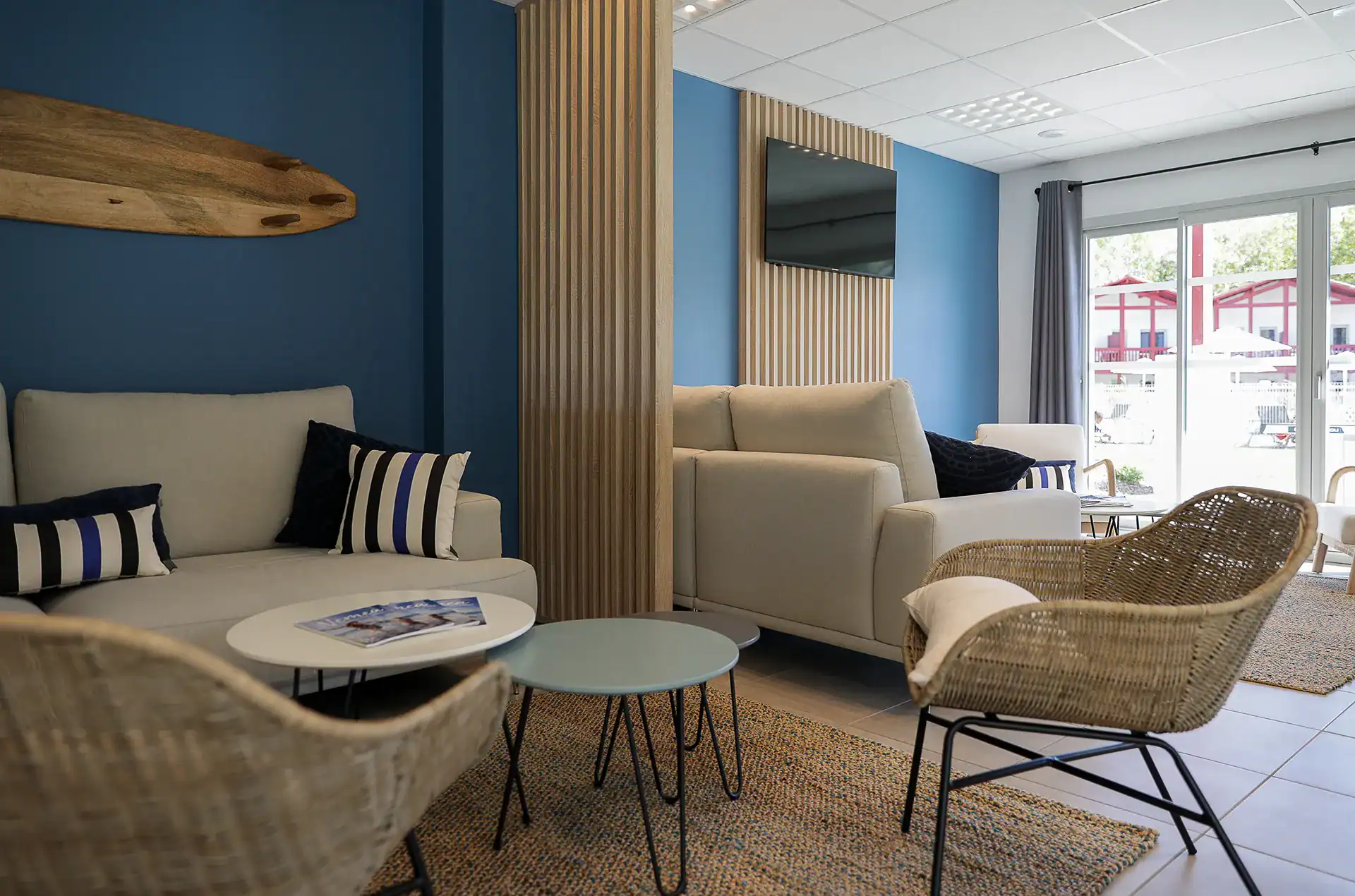 Reception at the Goélia Le Domaine d'Uhaina holiday residence in Urrugne in the Basque Country