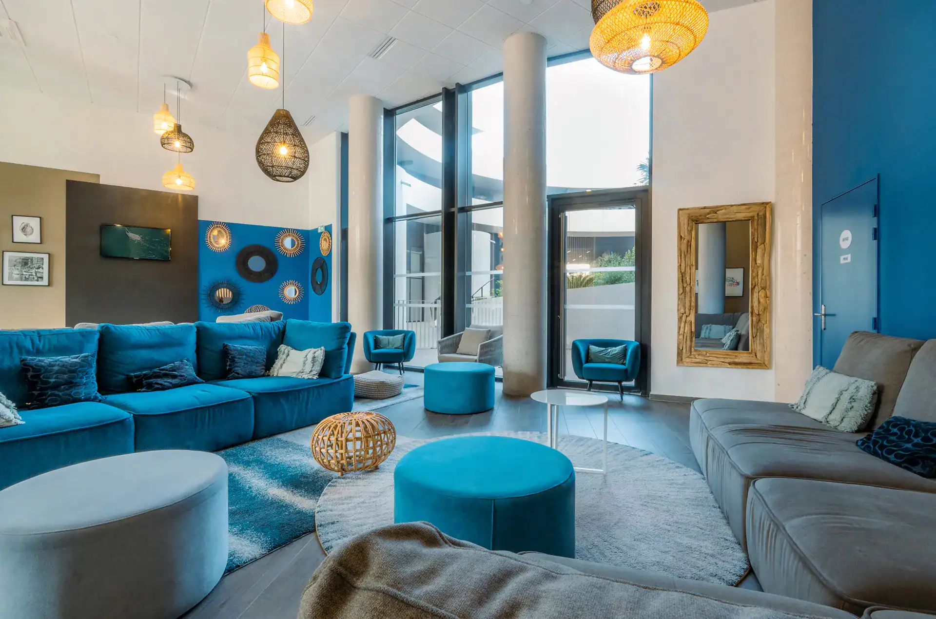 Reception area of the Goélia Le Sylène holiday residence in Cap d'Agde