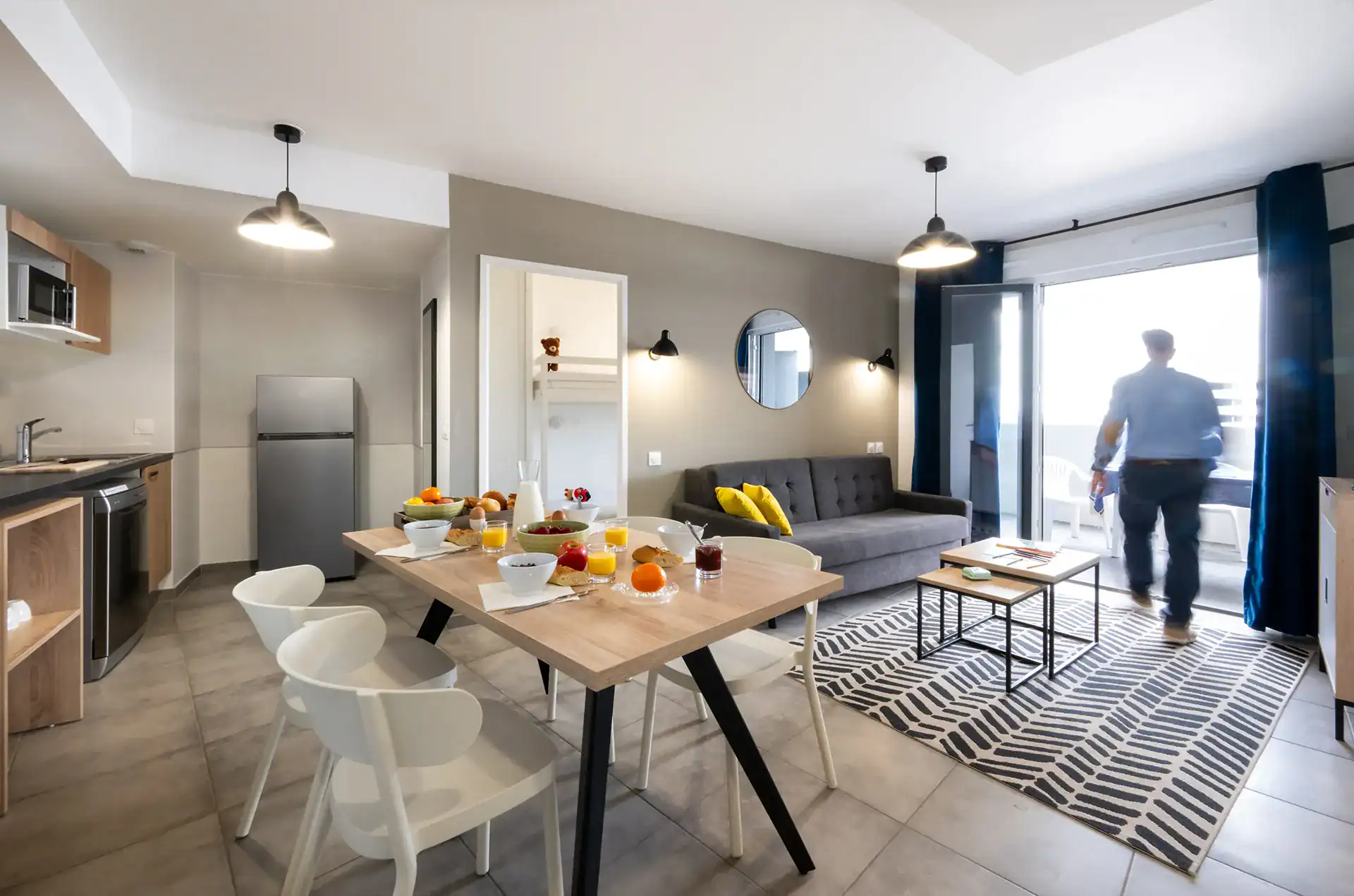 Example of the interior of accommodation at the Goélia Le Sylène holiday residence in Cap d'Agde