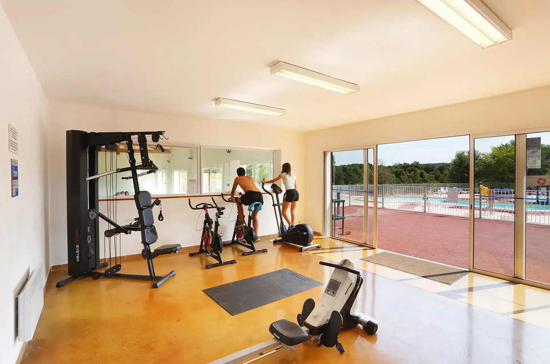 Fitness room  at the Goélia Les Portes des Cévennes holiday residence in Sauve