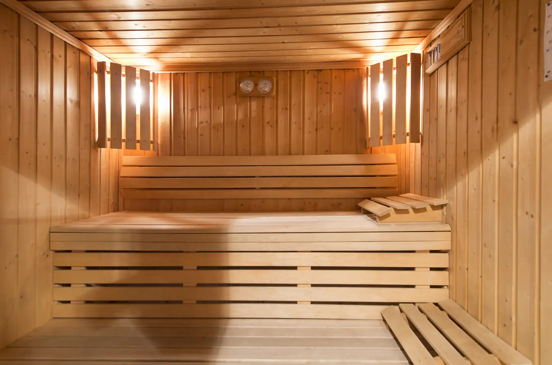 Sauna at the Goélia Les Chalets du Bois de Champelle holiday residence in Morillon