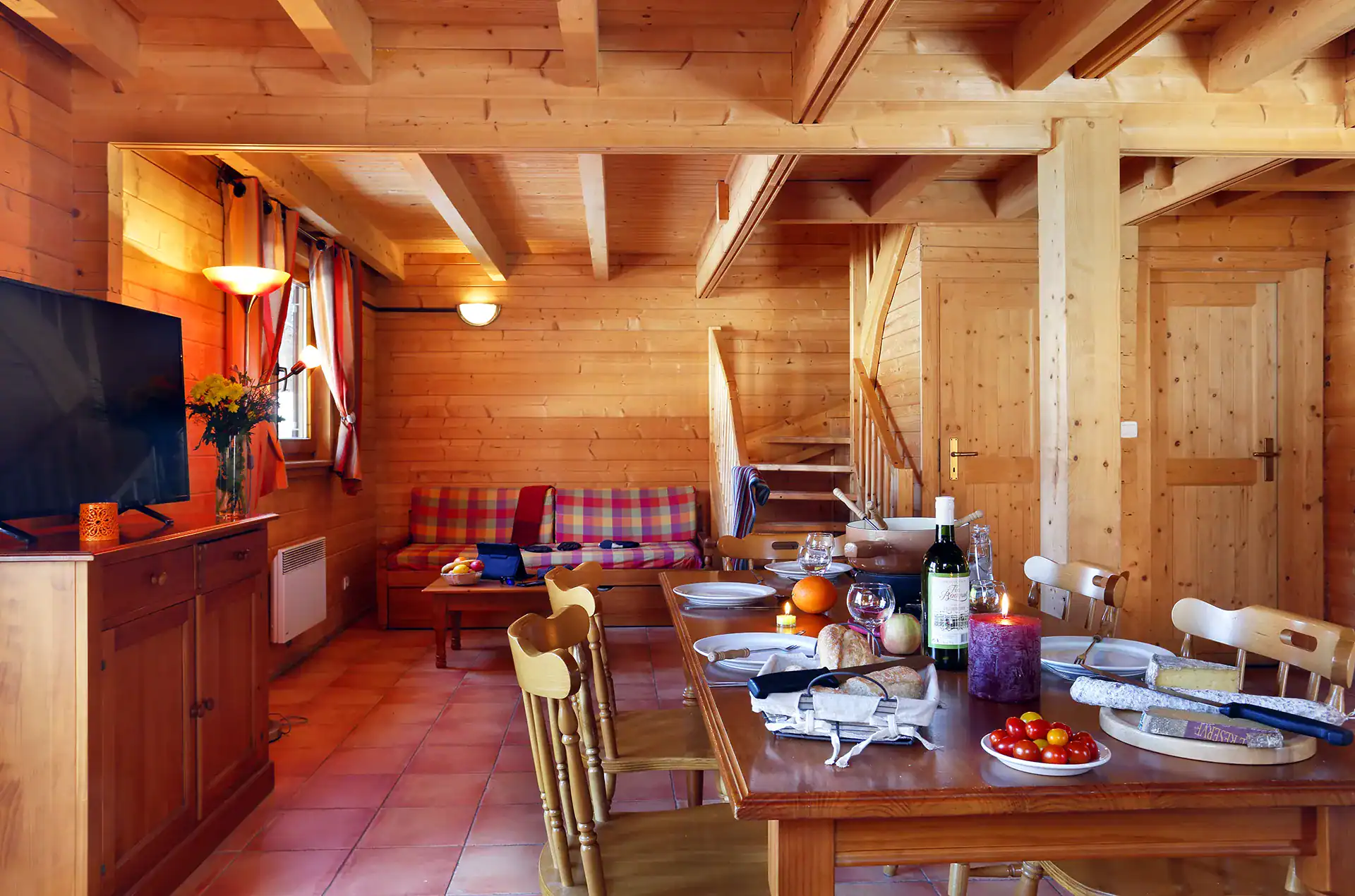 Example of the interior of the Goélia holiday residence  Les Chalets du Bois de Champelle in Morillon 