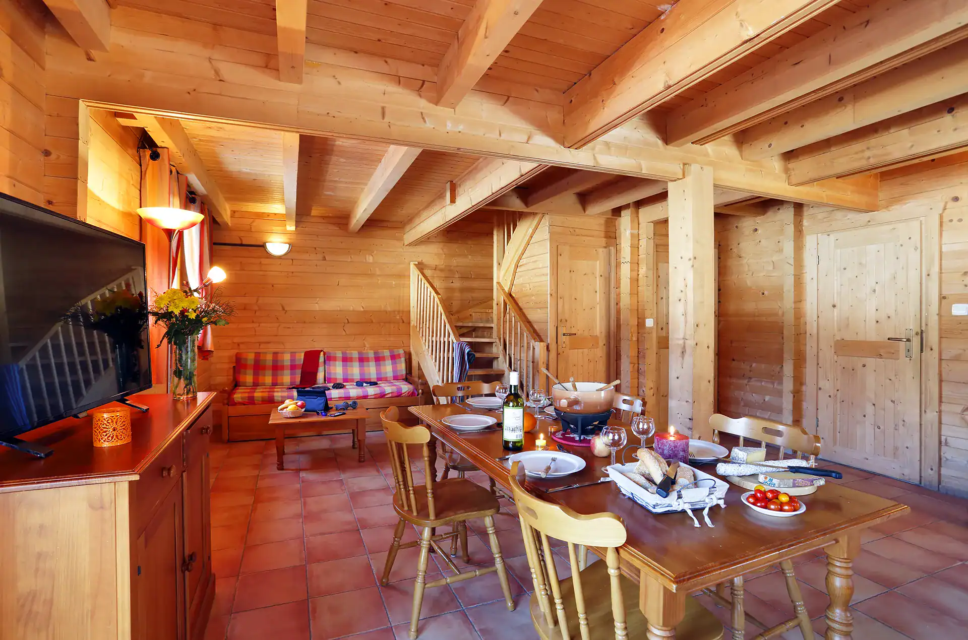 Example of the interior of the Goélia holiday residence  Les Chalets du Bois de Champelle in Morillon 