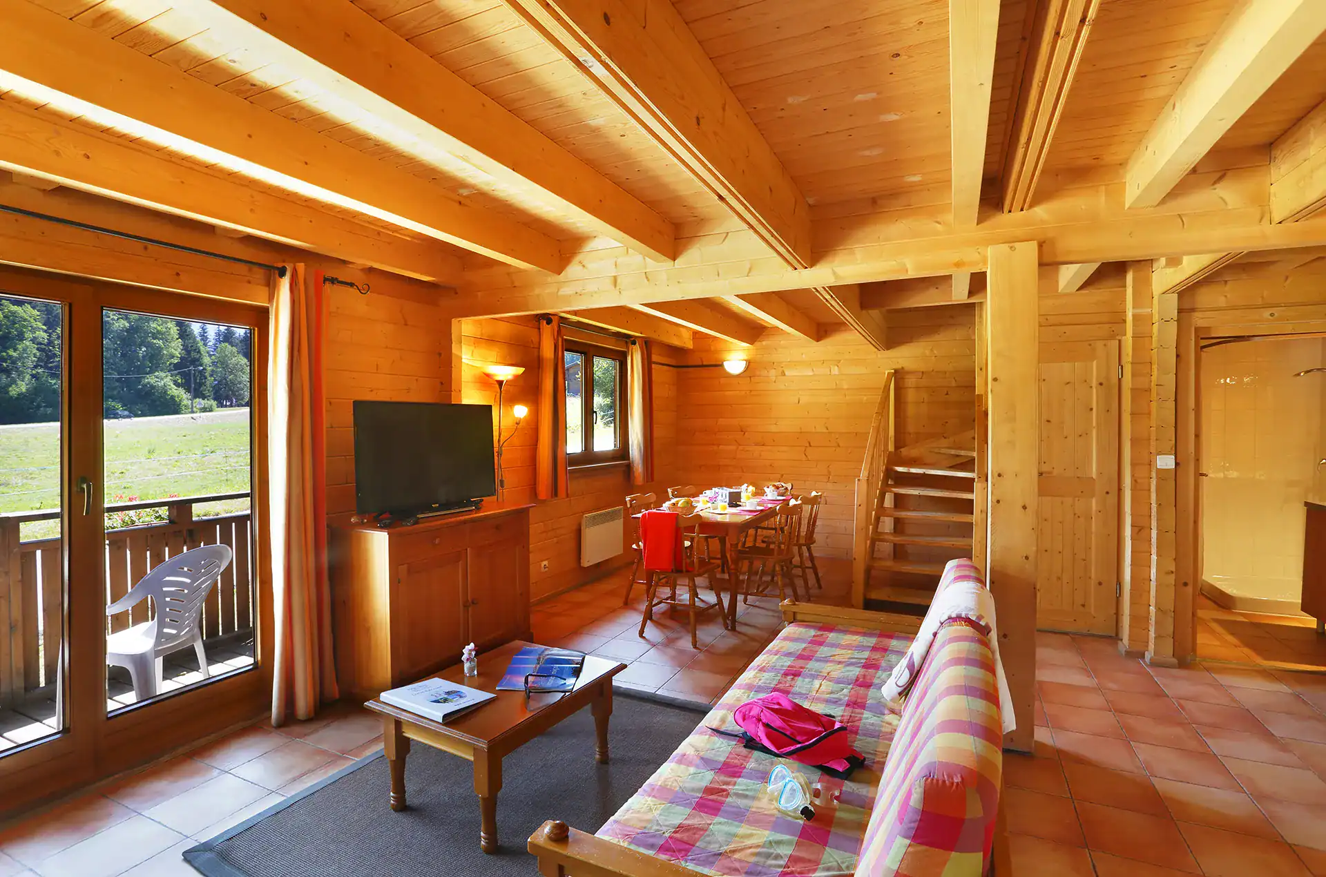 Example of the interior of accommodation at the Goélia Les Chalets du Bois de Champelle holiday residence in Morillon