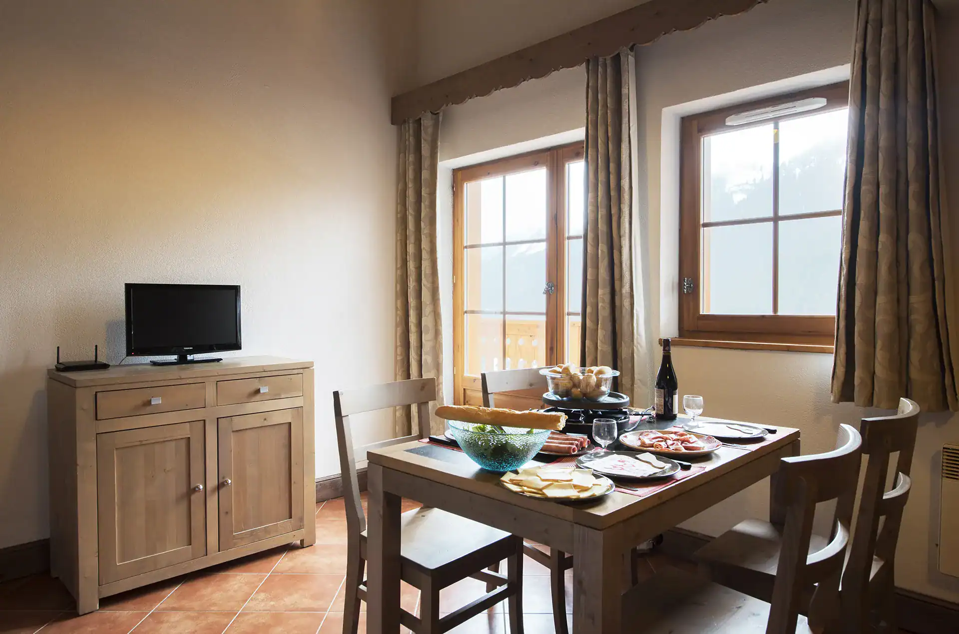 Example of the interior of accommodation at the Goélia Le Grand Lodge holiday residence in Châtel 