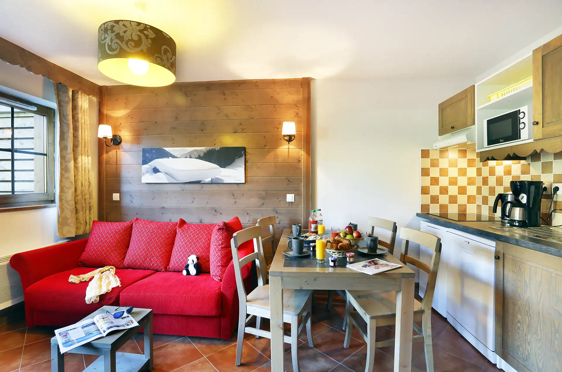 Exemple d'intérieur d'un logement de la résidence de vacances Goélia Le Grand Lodge à Châtel