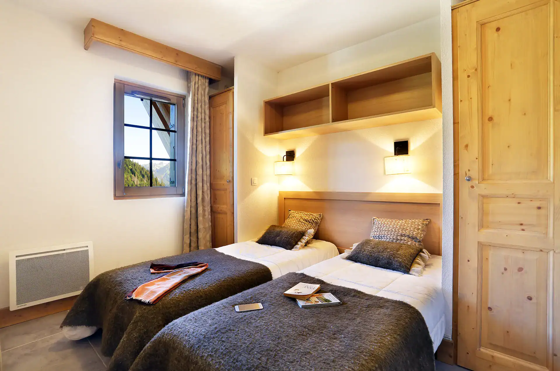 Exemple d'une chambre de la résidence de vacances Goélia Le Grand Ermitage à Châtel 