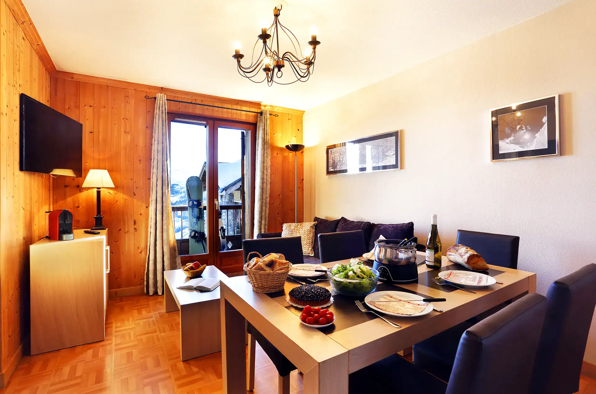 Example of the interior of the Goélia Les Chalets des Cimes holiday residence in La Toussuire