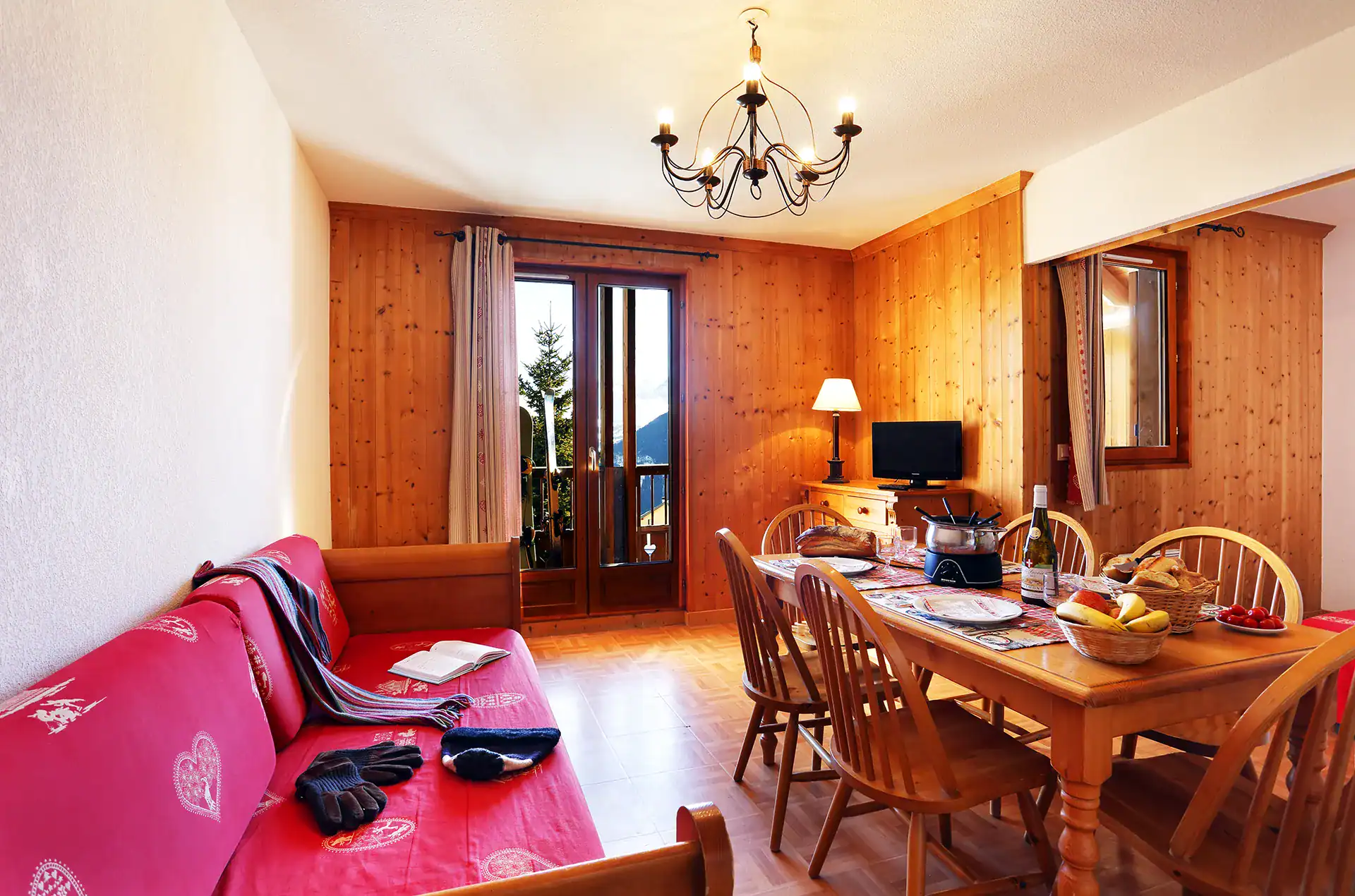Example of the interior of the Goélia Les Chalets des Cimes holiday residence in La Toussuire