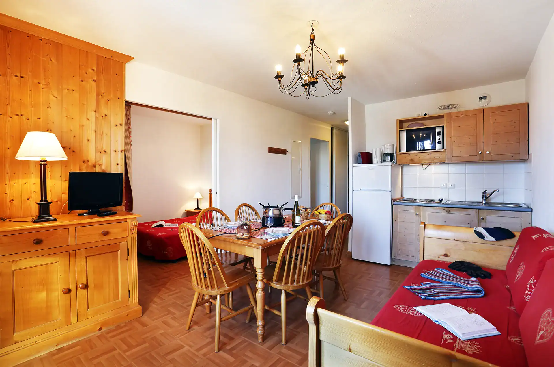 Example of the interior of the Goélia Les Chalets des Cimes holiday residence in La Toussuire