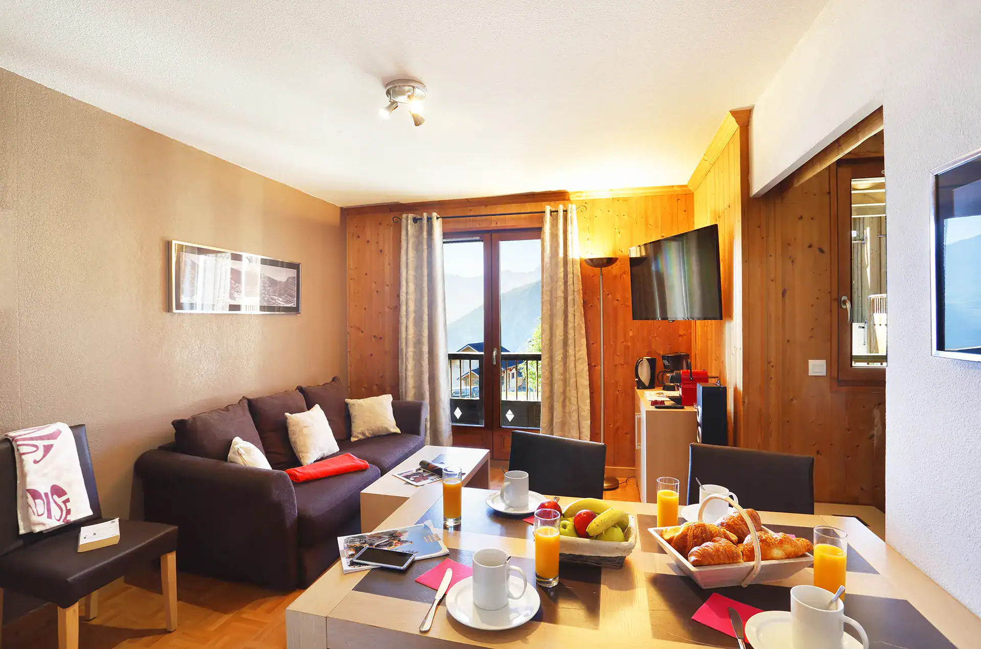 Example of the interior of the Goelia Les Chalets des Cimes holiday residence in La Toussuire