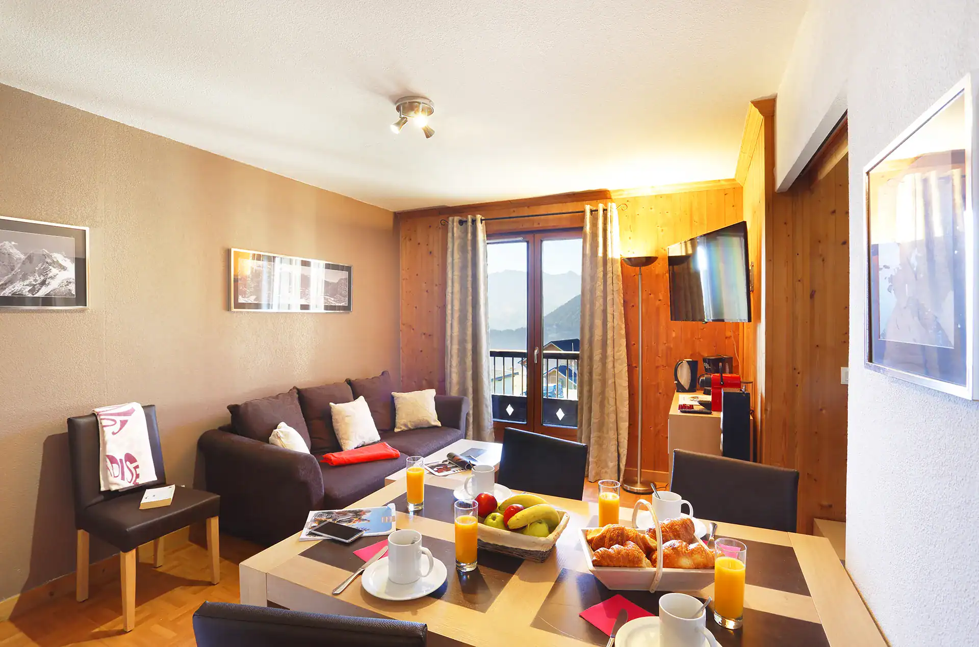 Example of the interior of the Goelia Les Chalets des Cimes holiday residence in La Toussuire