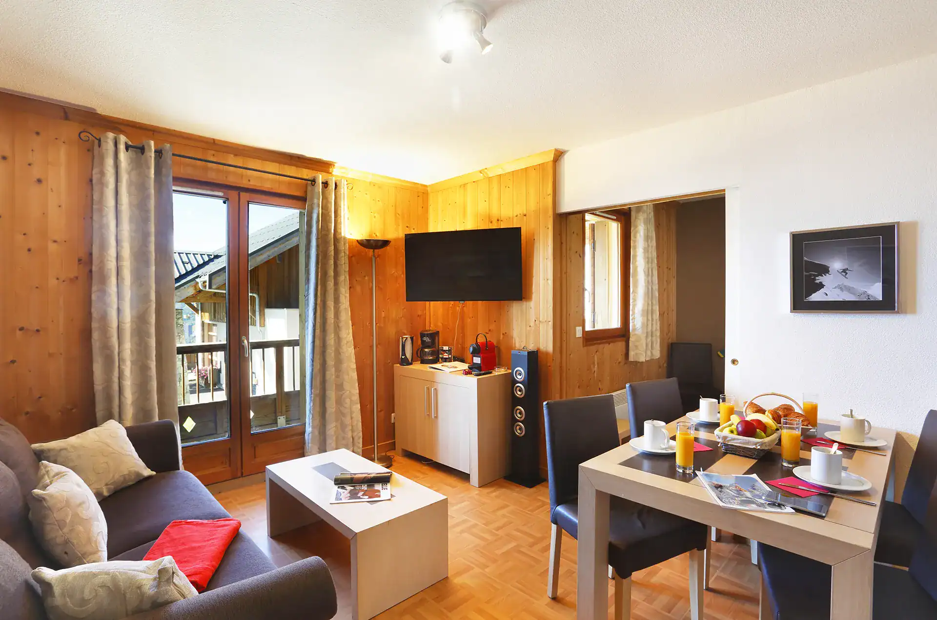 Example of the interior of the Goelia Les Chalets des Cimes holiday residence in La Toussuire