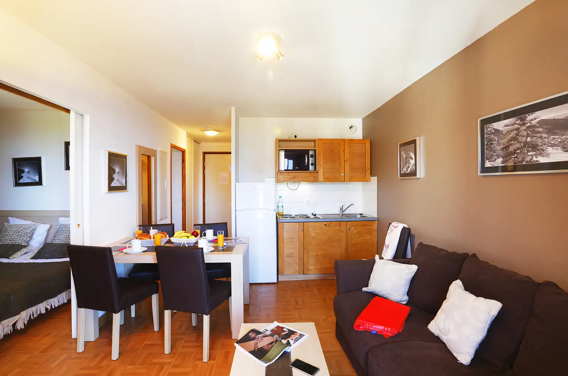 Example of the interior of the Goelia Les Chalets des Cimes holiday residence in La Toussuire