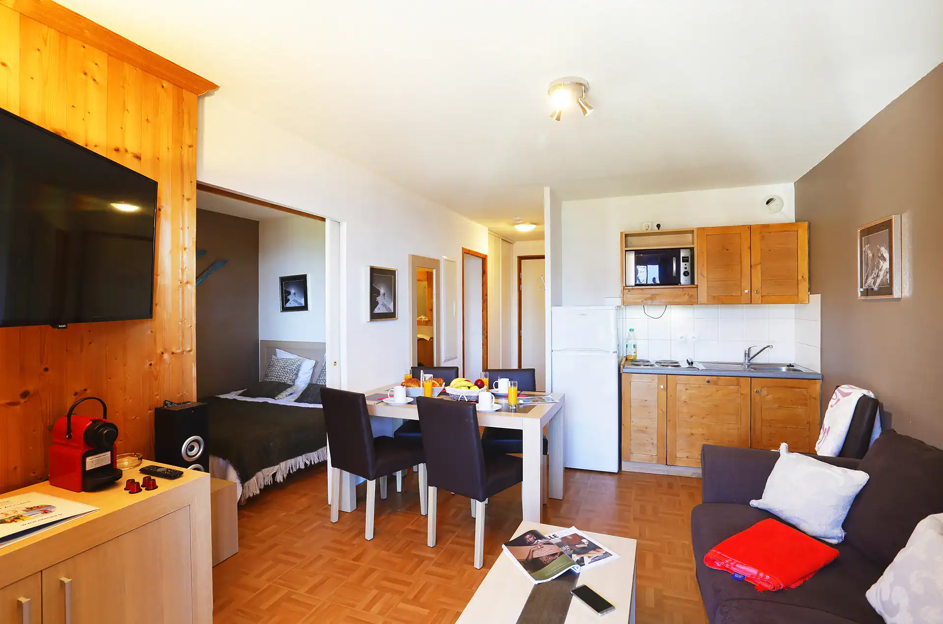 Example of the interior of the Goelia Les Chalets des Cimes holiday residence in La Toussuire
