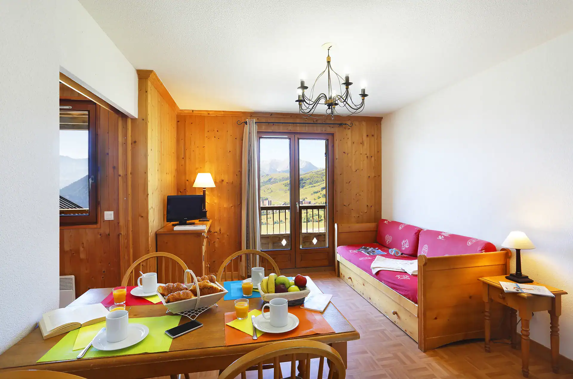Example of the interior of the Goelia Les Chalets des Cimes holiday residence in La Toussuire