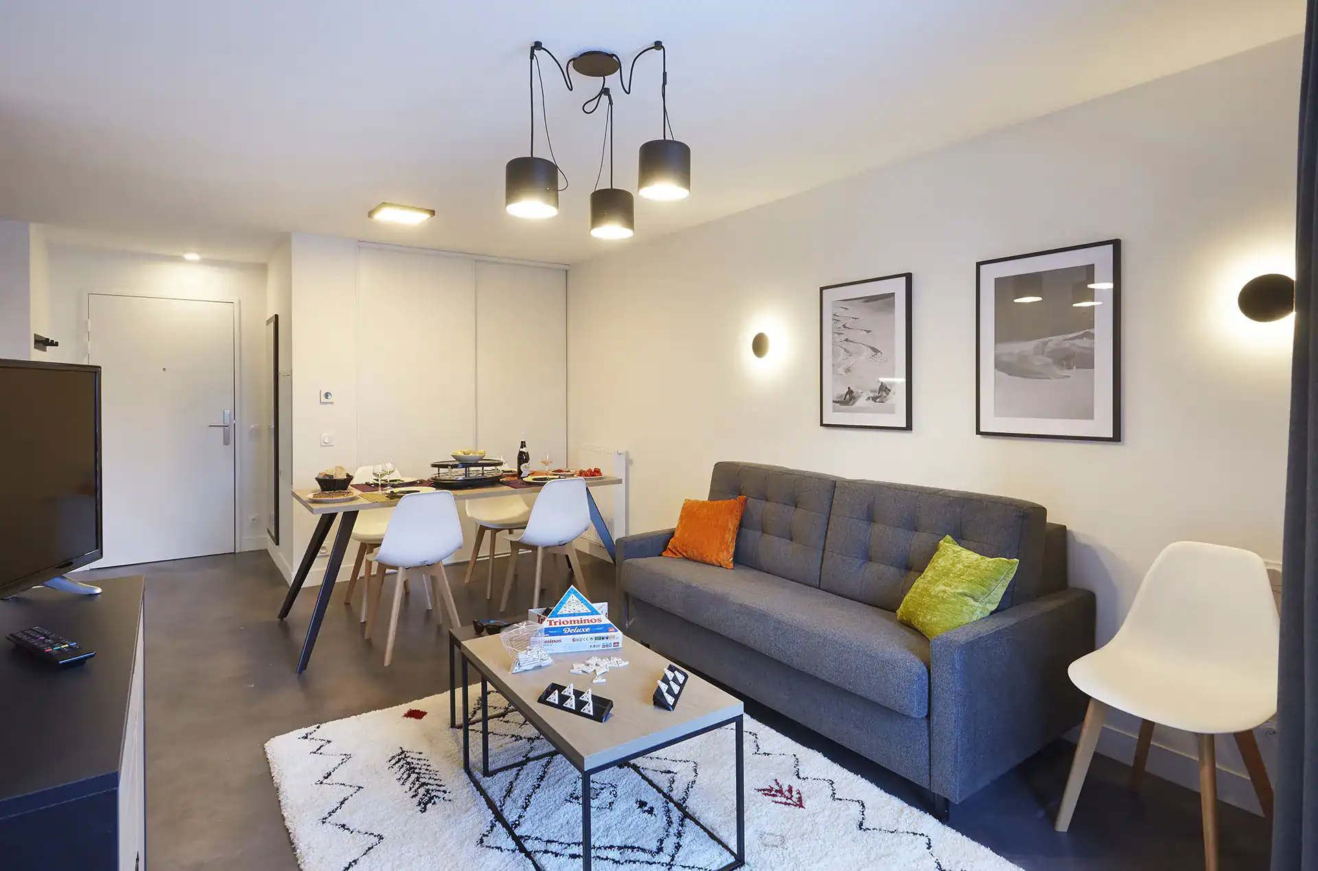 Example of the interior of accommodation at the Goélia Le Hameau holiday residence in Les Deux Alpes
