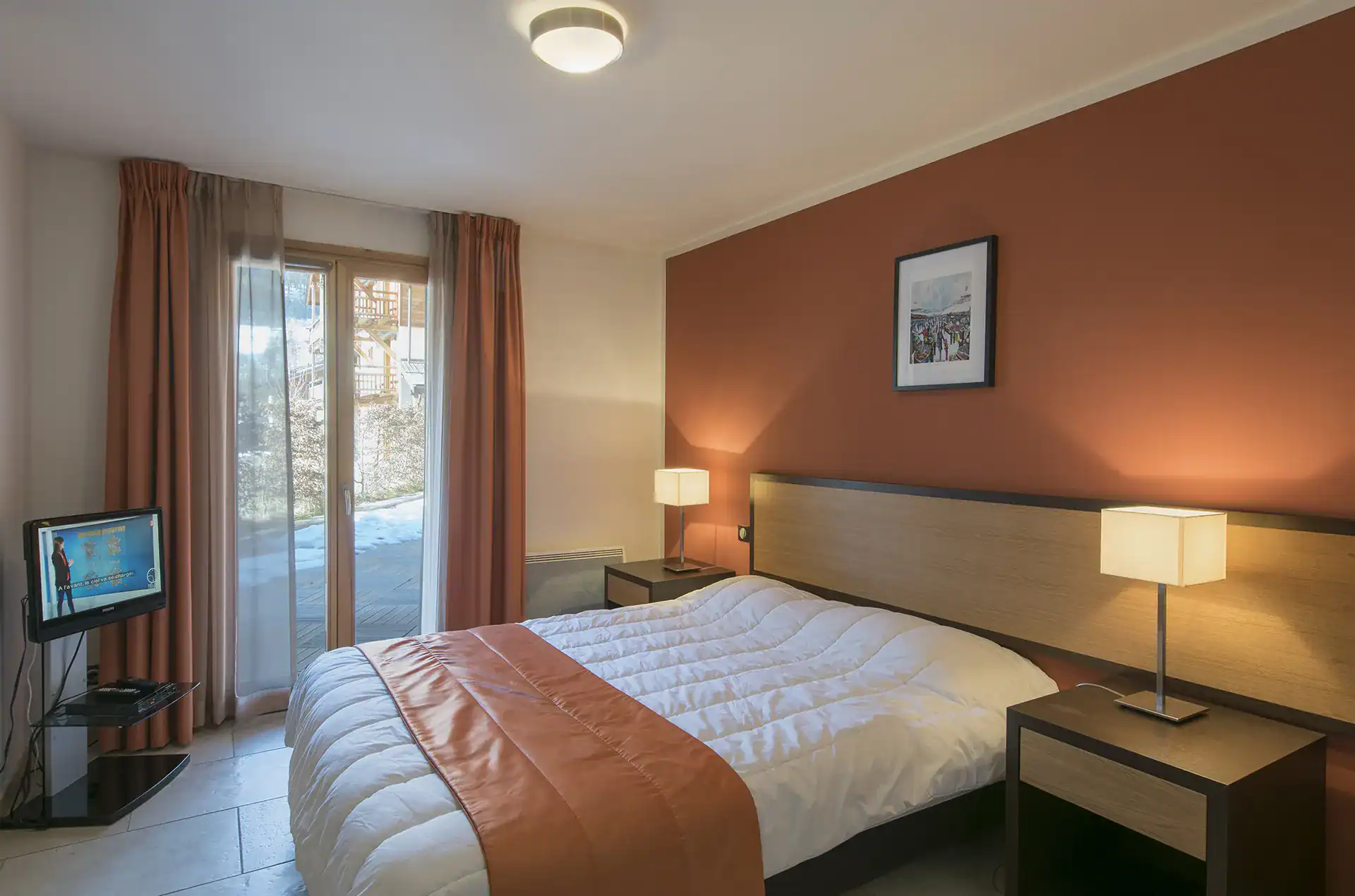 Example of a room of a holiday home at the Goélia L'Adret holiday residence in Serre-Chevalier