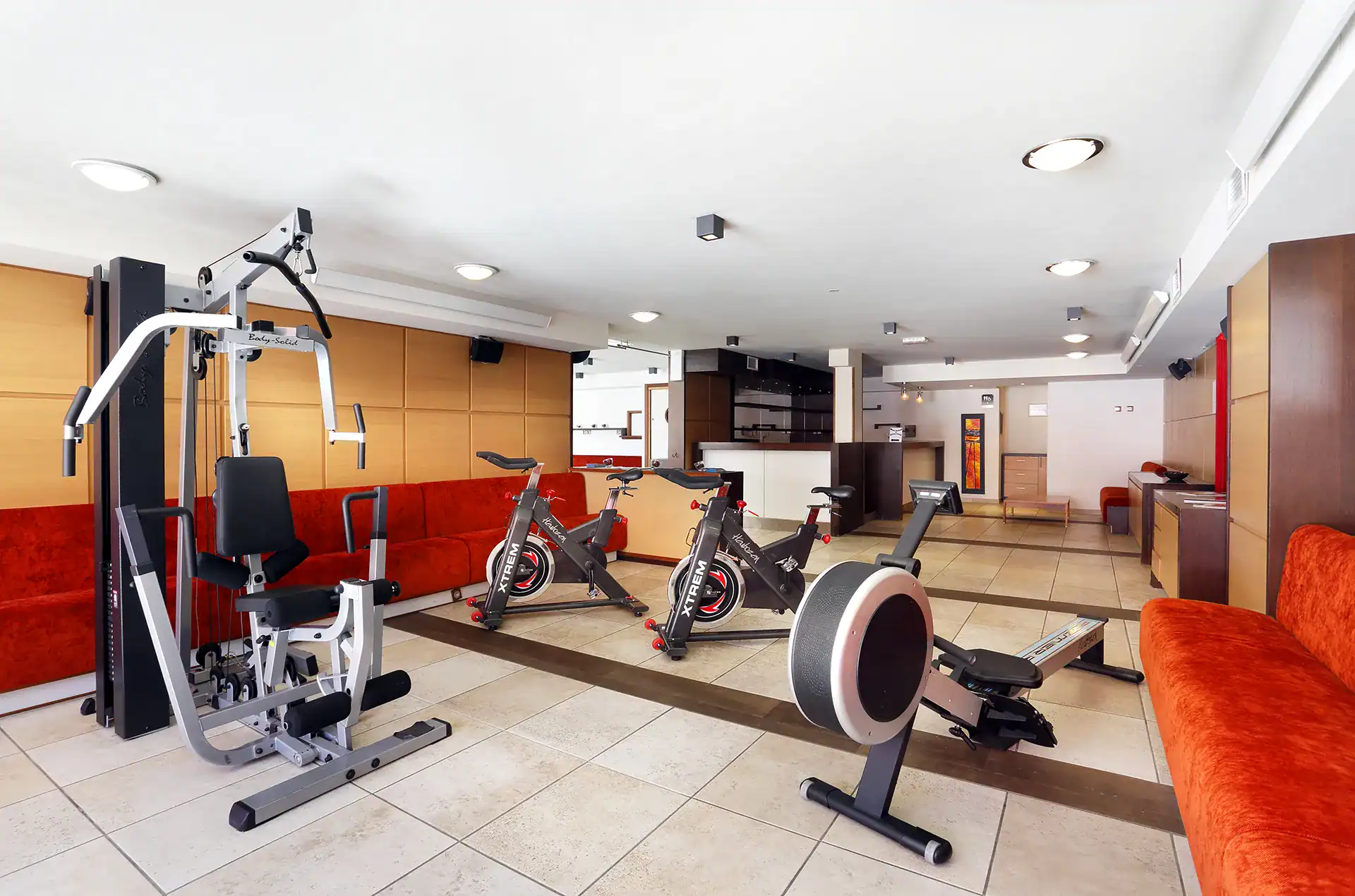 Fitness room at the Goélia L'Adret holiday residence in Serre-Chevalier