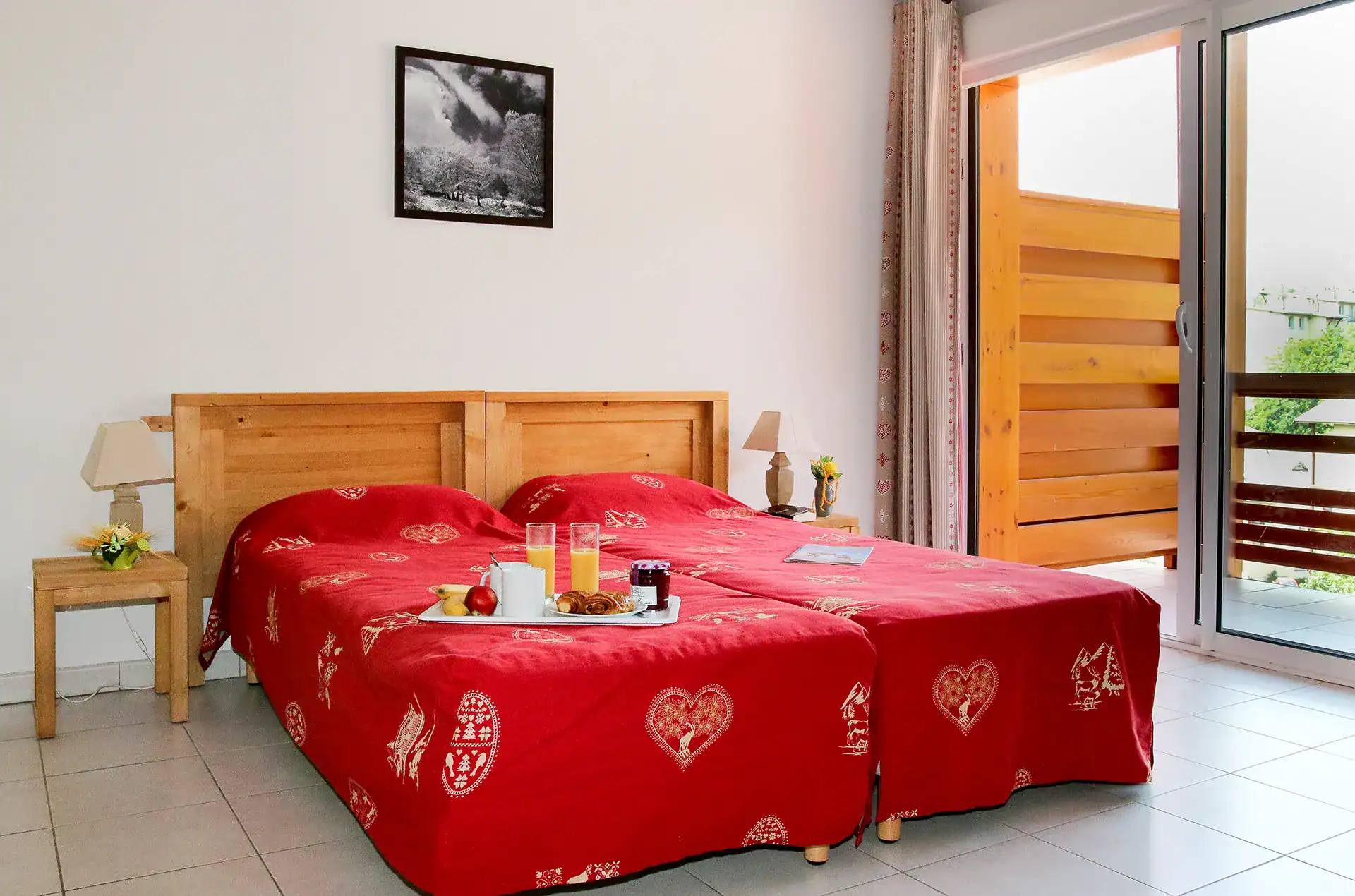 A room at the Goélia L'Aigle Bleu holiday residence in Serre Chevalier