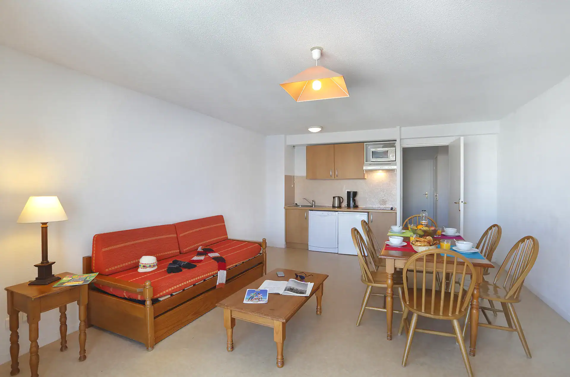 Example of an interior of an accomodation at the Goelia Royal Peyragudes holiday residence in Peyragudes