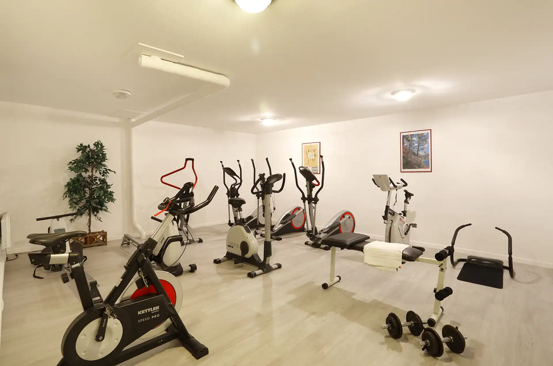 Fitness room at the Goelia Royal Peyragudes holiday residence in Peyragudes