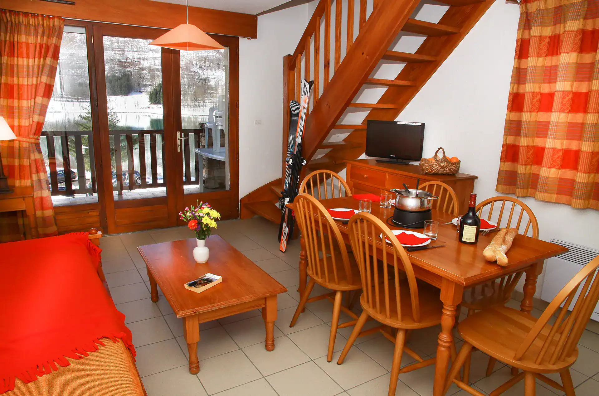 Example of interior at the Goélia La Soulane holiday residence in Loudenvielle