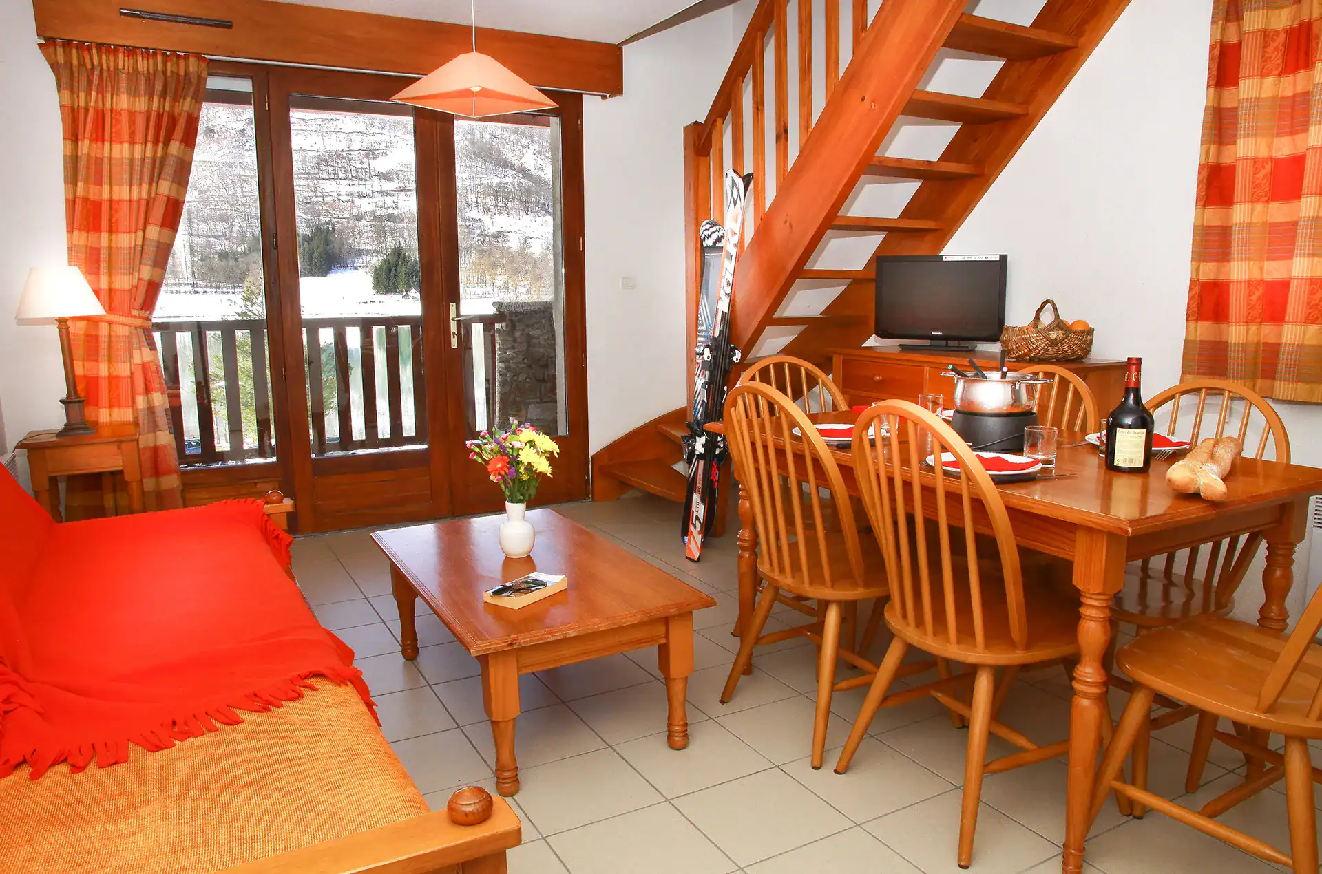 Example of interior at the Goélia La Soulane holiday residence in Loudenvielle