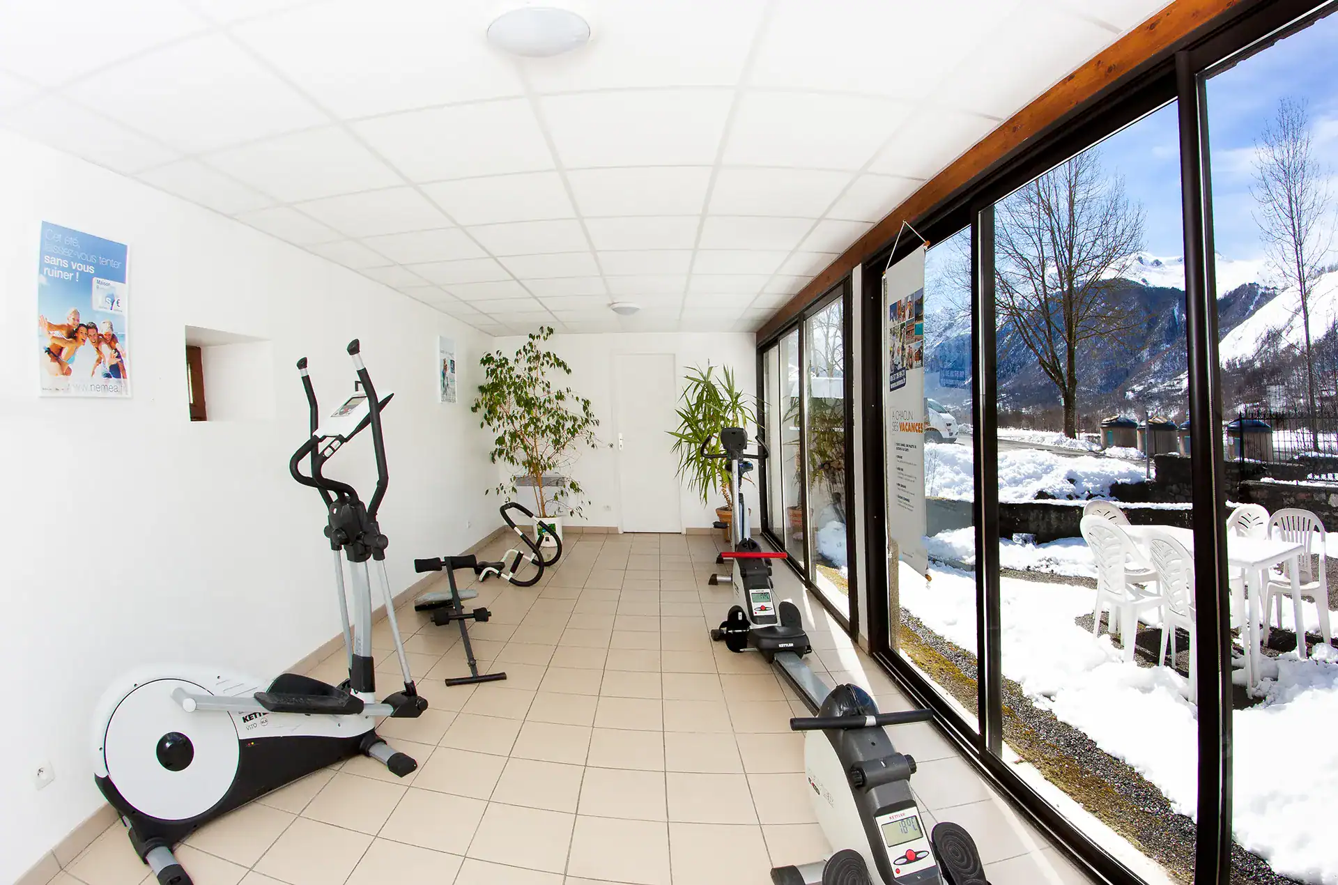 Fitness room at the Goélia La Soulane holiday residence in Loudenvielle