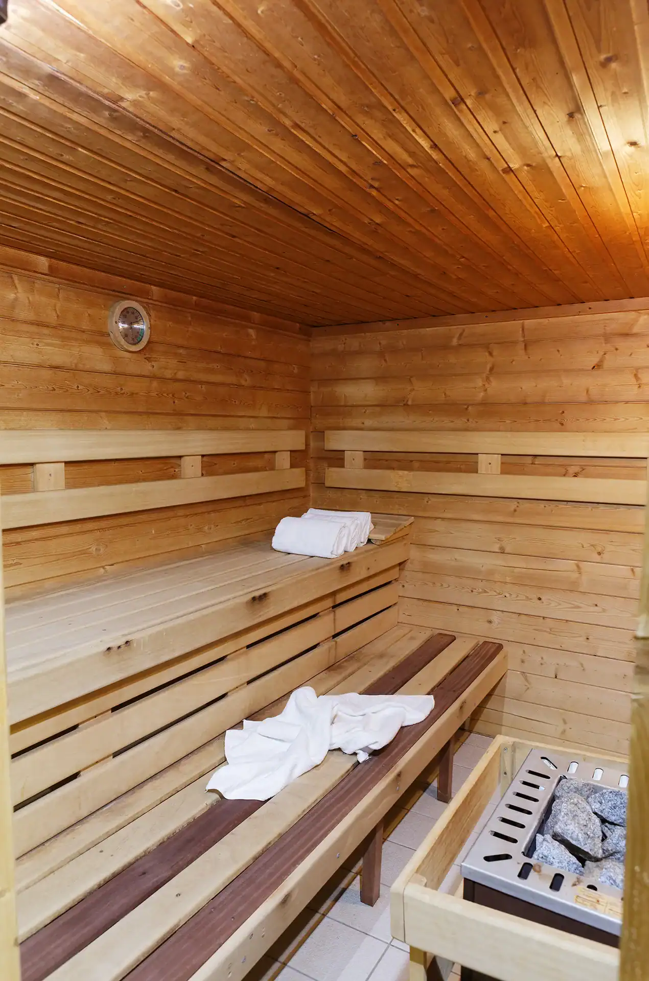 Sauna at the Goelia Les Grands Ax holiday residence in Ax Les Thermes