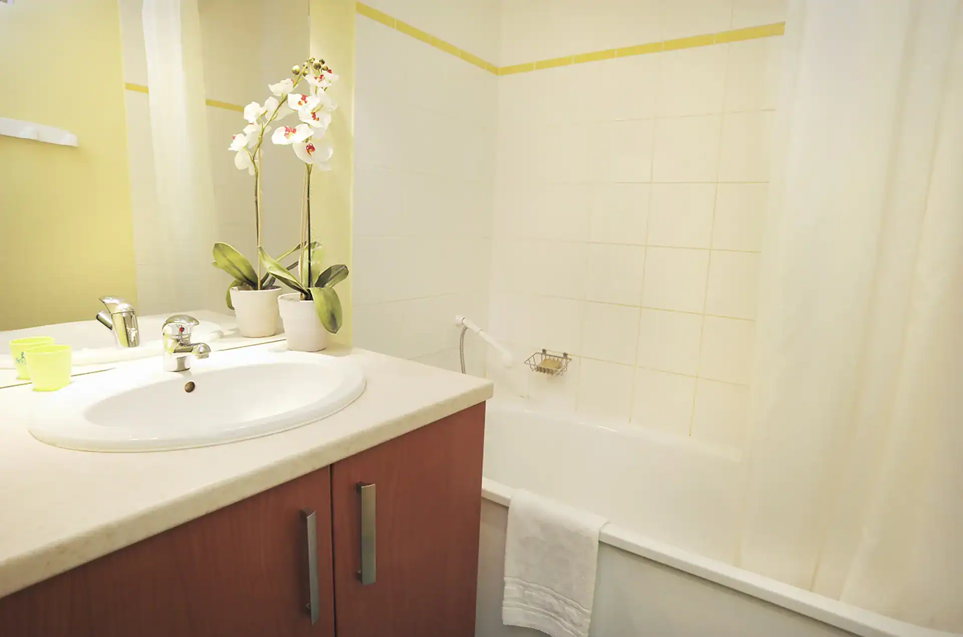 Example of a bathroom at the Goelia Les Grands Ax holiday residence in Ax Les Thermes