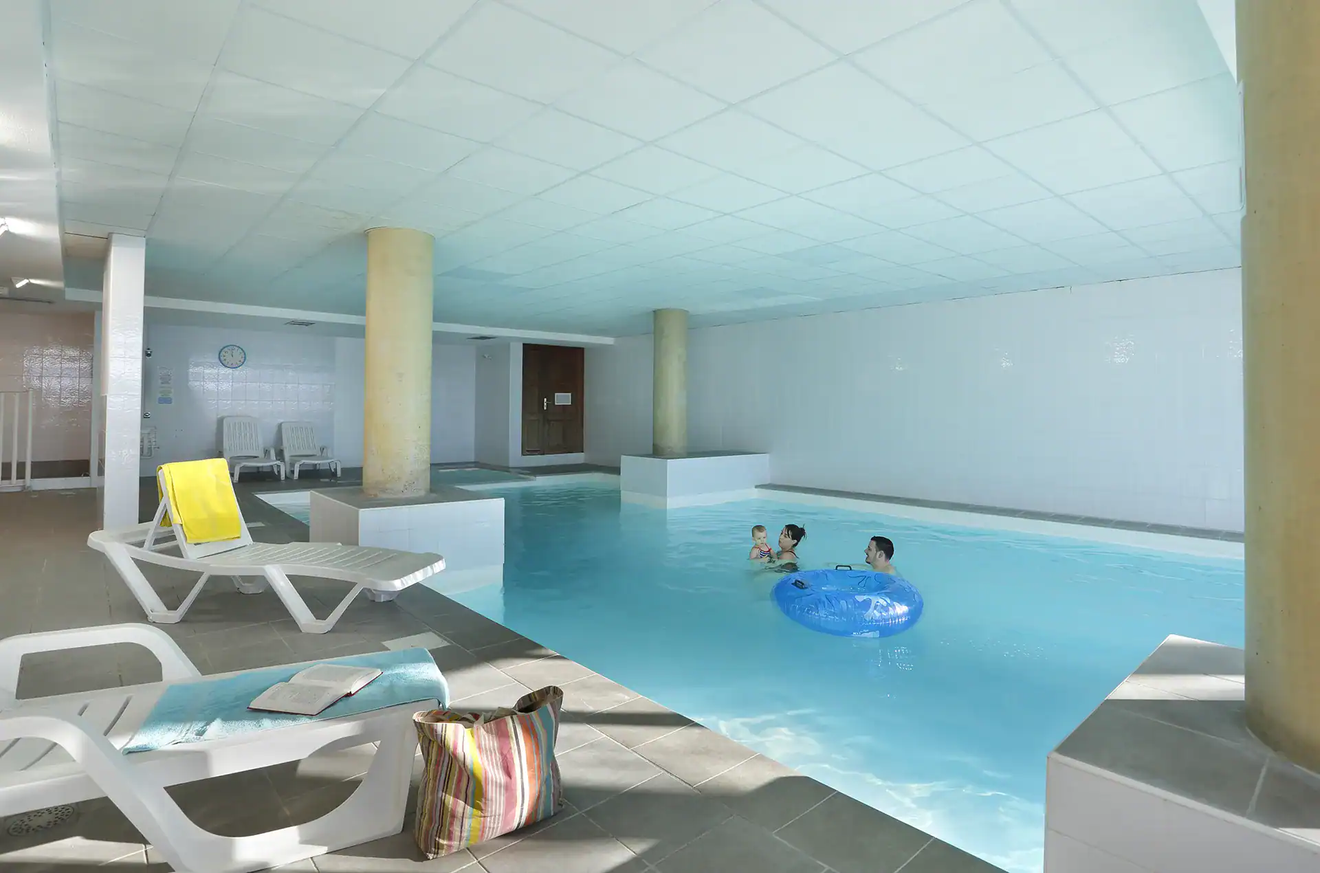 Heated indoor swimming pool at Les Chalets du Belvédère Goélia holiday residence in Font Romeu