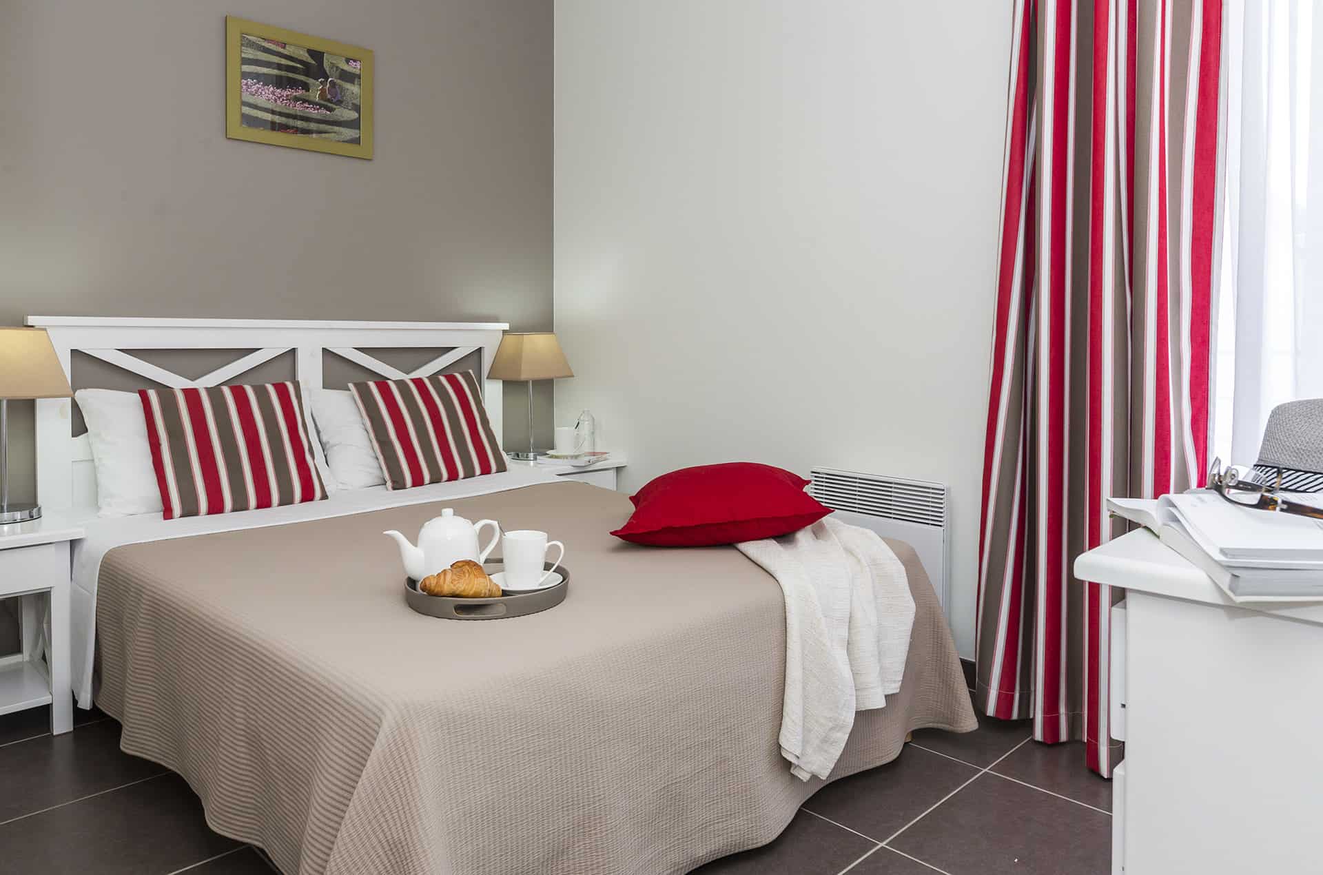 Exemple de chambre de la résidence de vacances Goélia Le Clos St Michel à Chinon