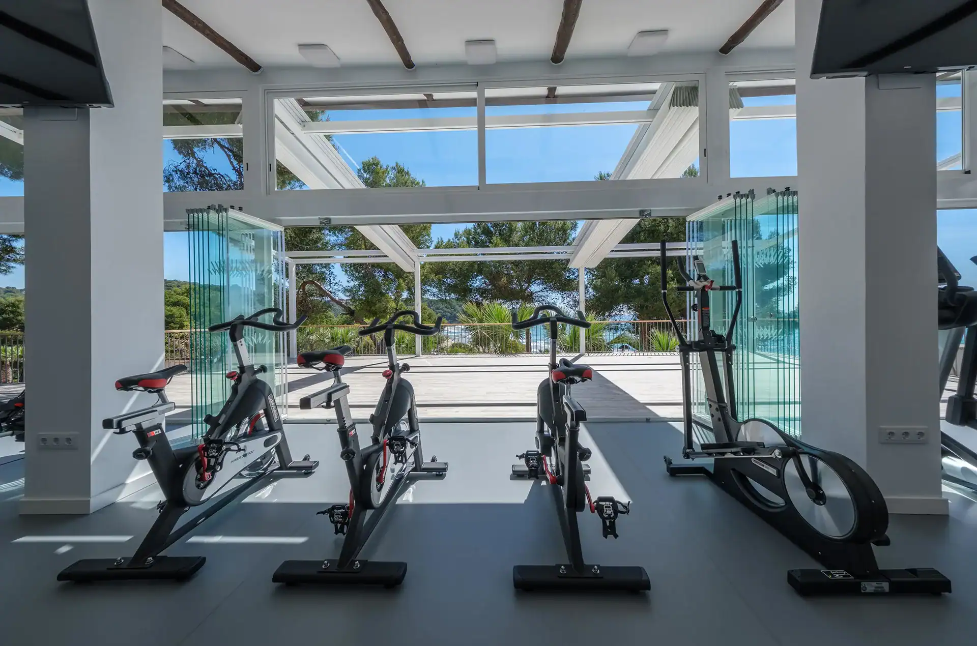 Espace fitness du Camping Torre de la Mora à Tarragone en Espagne, sur la Costa Dorada