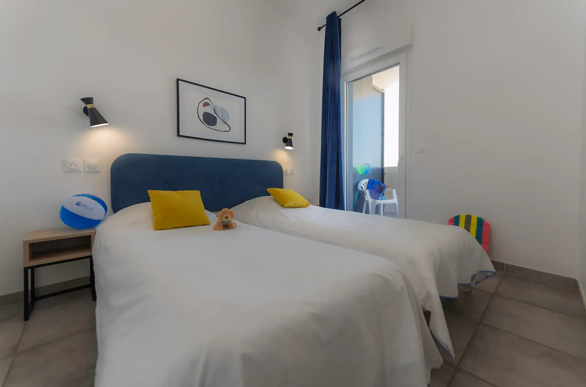 Exemple de chambre de la résidence de vacances Goélia Le Sylène au Cap d'Agde