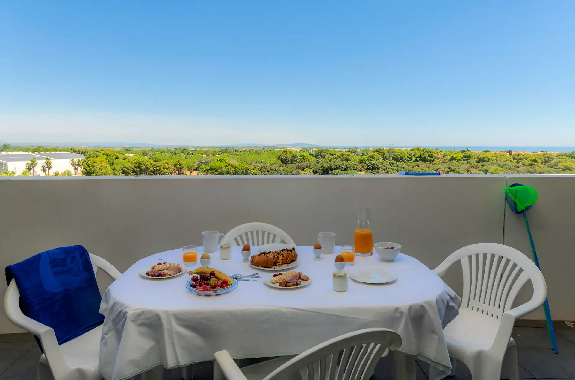 Exemple de balcon de la résidence de vacances Goélia Le Sylène au Cap d'Agde