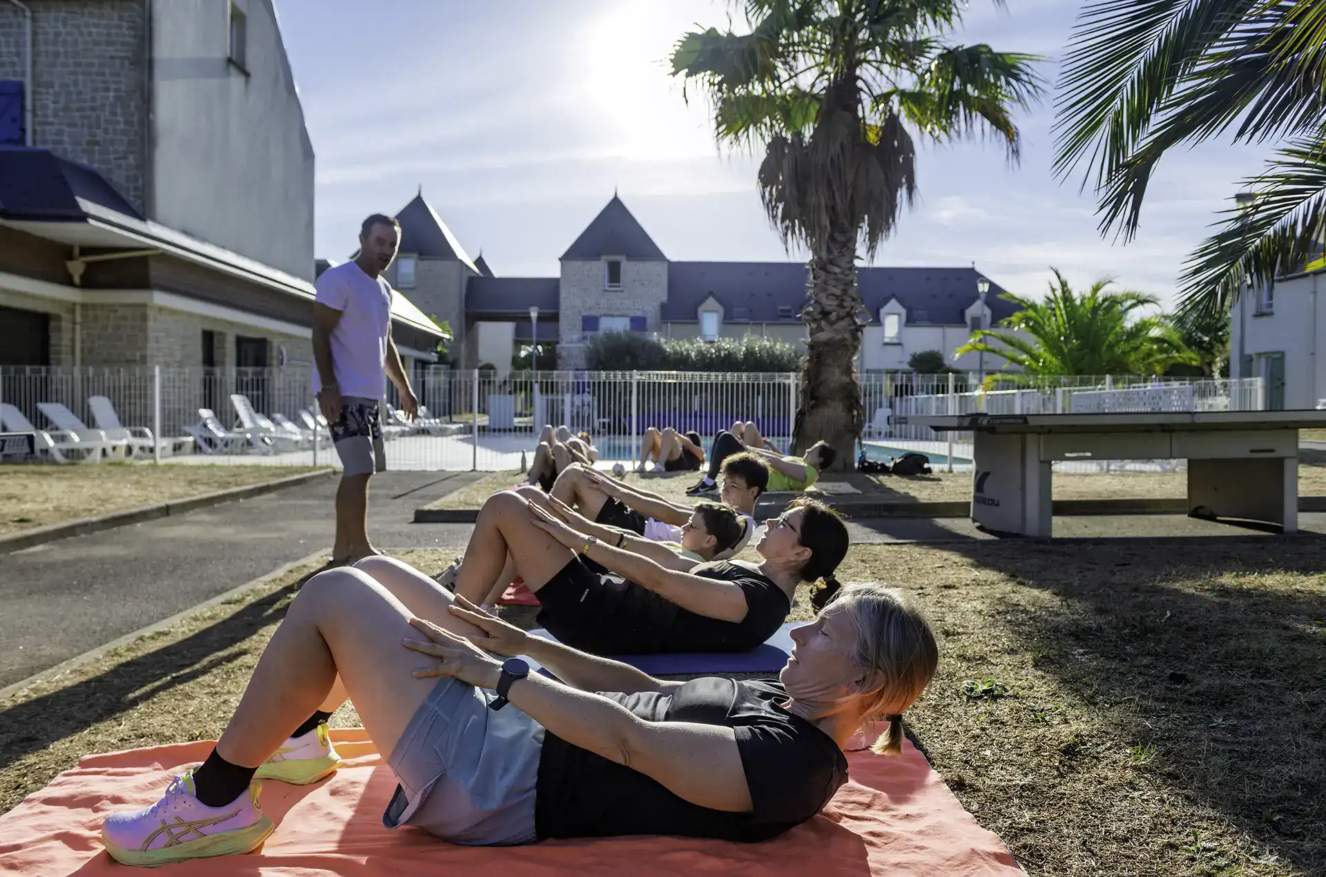 Examples of sports activities in July and August at the Goélia Le Domaine des Mauriers holiday complex in St Malo. 