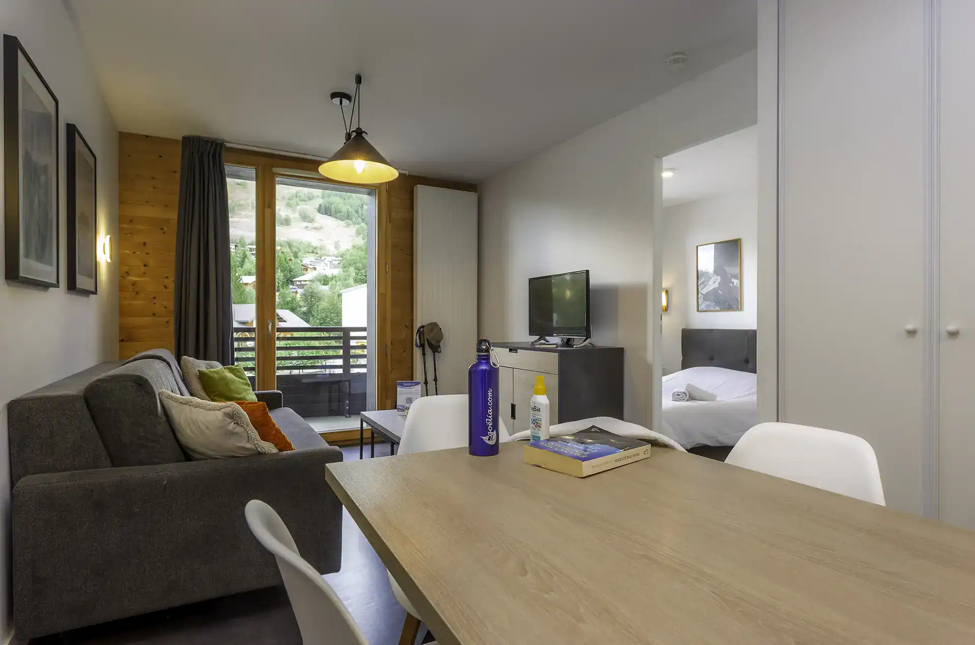 Exemple d'intérieur d'un logement de la résidence de vacances Le Hameau aux Deux Alpes